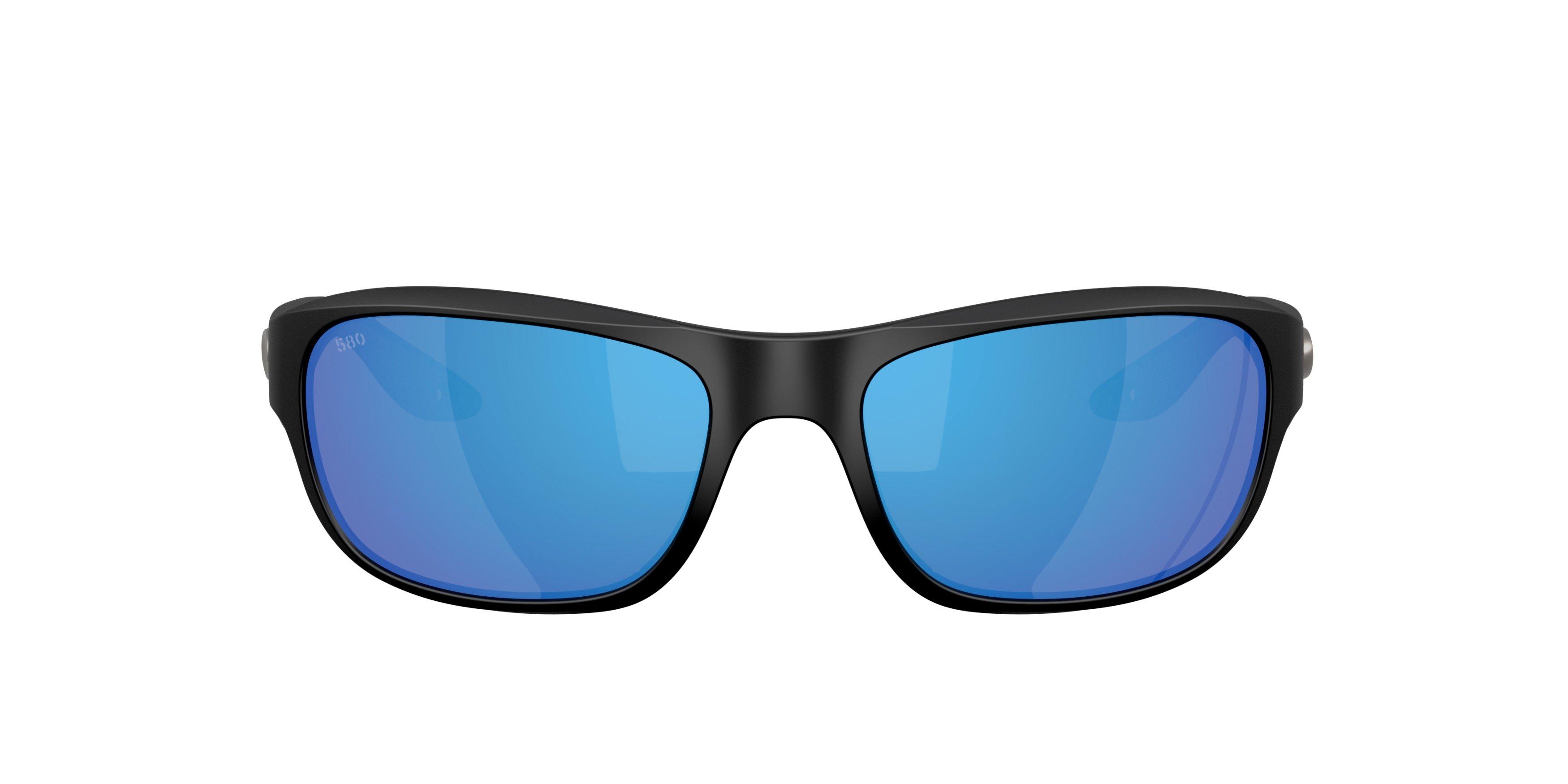 Costa Del Mar Clipperton Blue Mirror 580G Polarized Sunglasses - Matte Black - BLACK/BLUE Thumbnail View 2