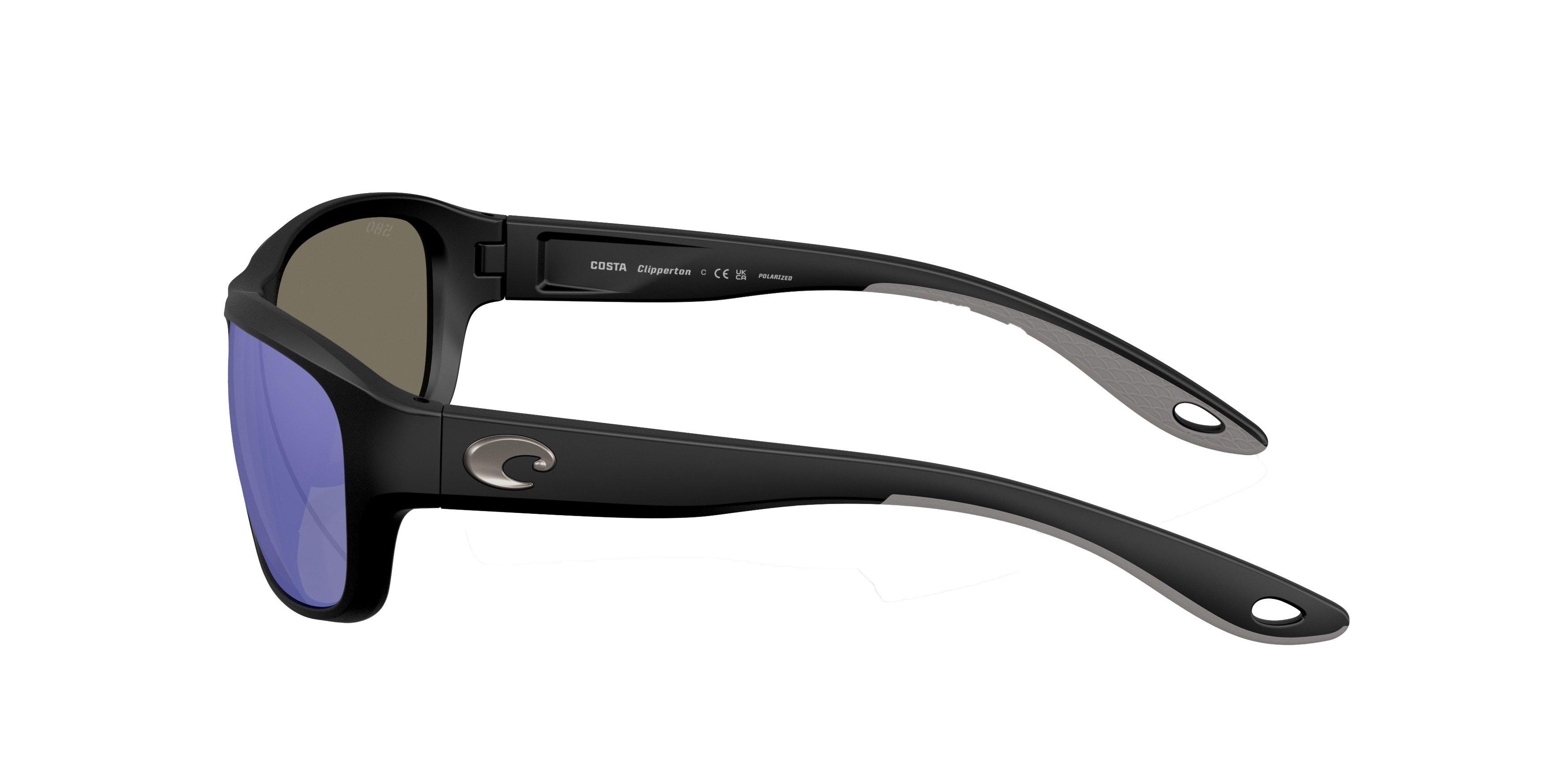 Costa Del Mar Clipperton Blue Mirror 580G Polarized Sunglasses - Matte Black - BLACK/BLUE Thumbnail View 4