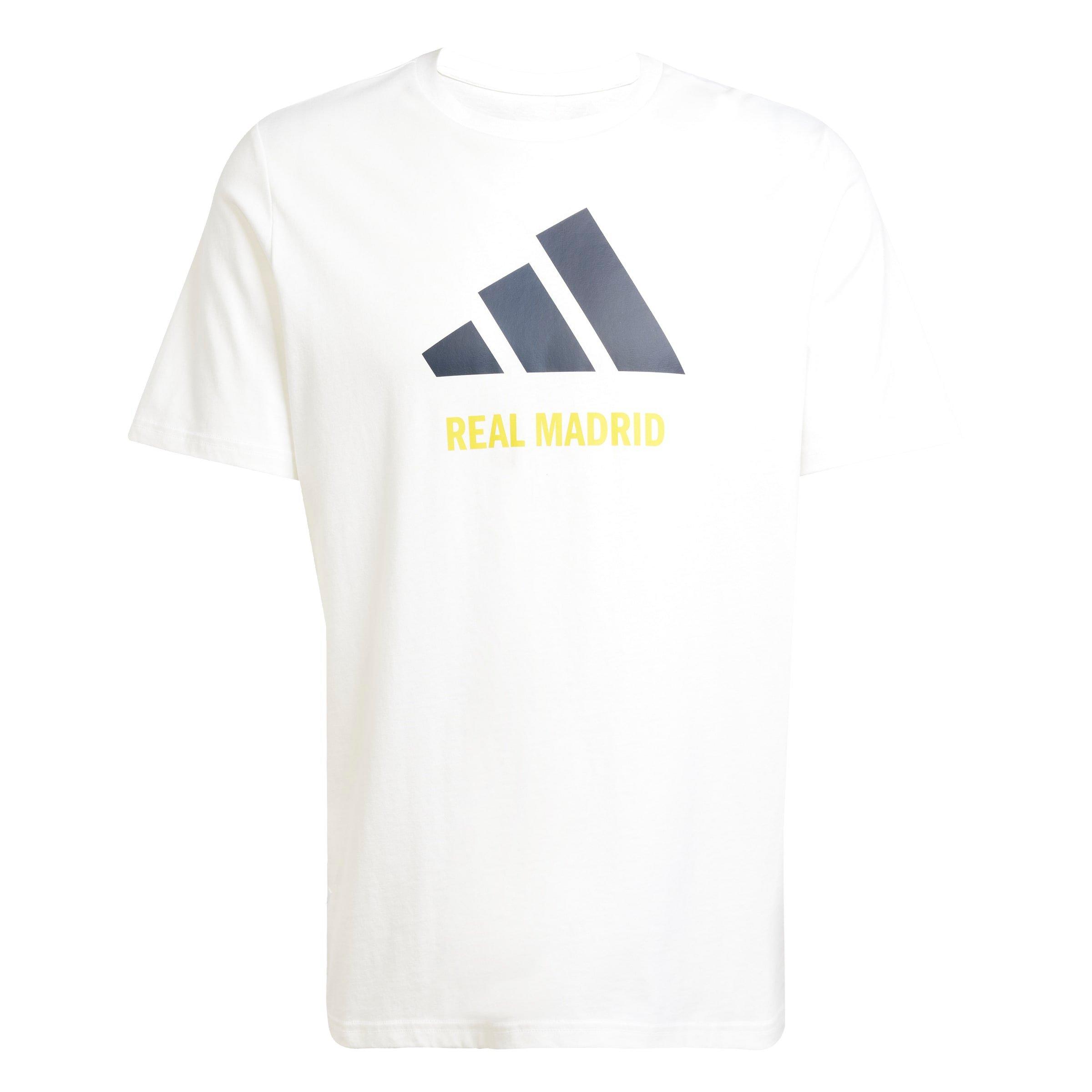 adidas Men's Real Madrid Seasonal Graphic T-Shirt -White - WHITE Thumbnail View 7