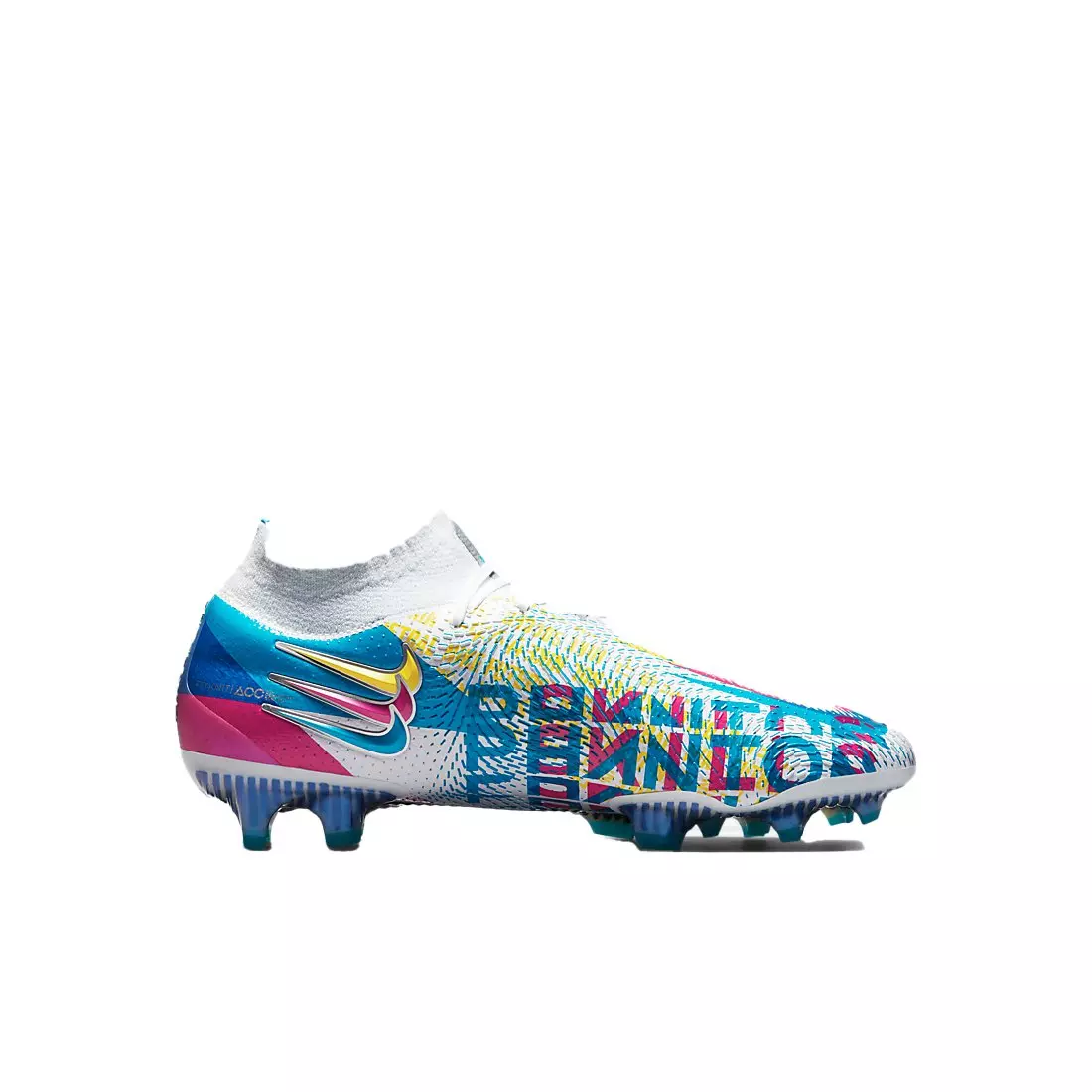 Nike Phantom GT Elite Dynamic Fit 3D "White/Multi Color" Firm-Ground Women's Soccer Cleat - BLUE