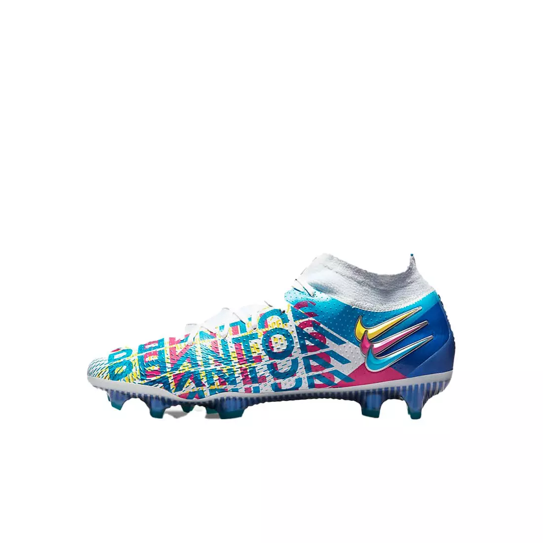 Nike Phantom GT Elite Dynamic Fit 3D "White/Multi Color" Firm-Ground Women's Soccer Cleat - BLUE