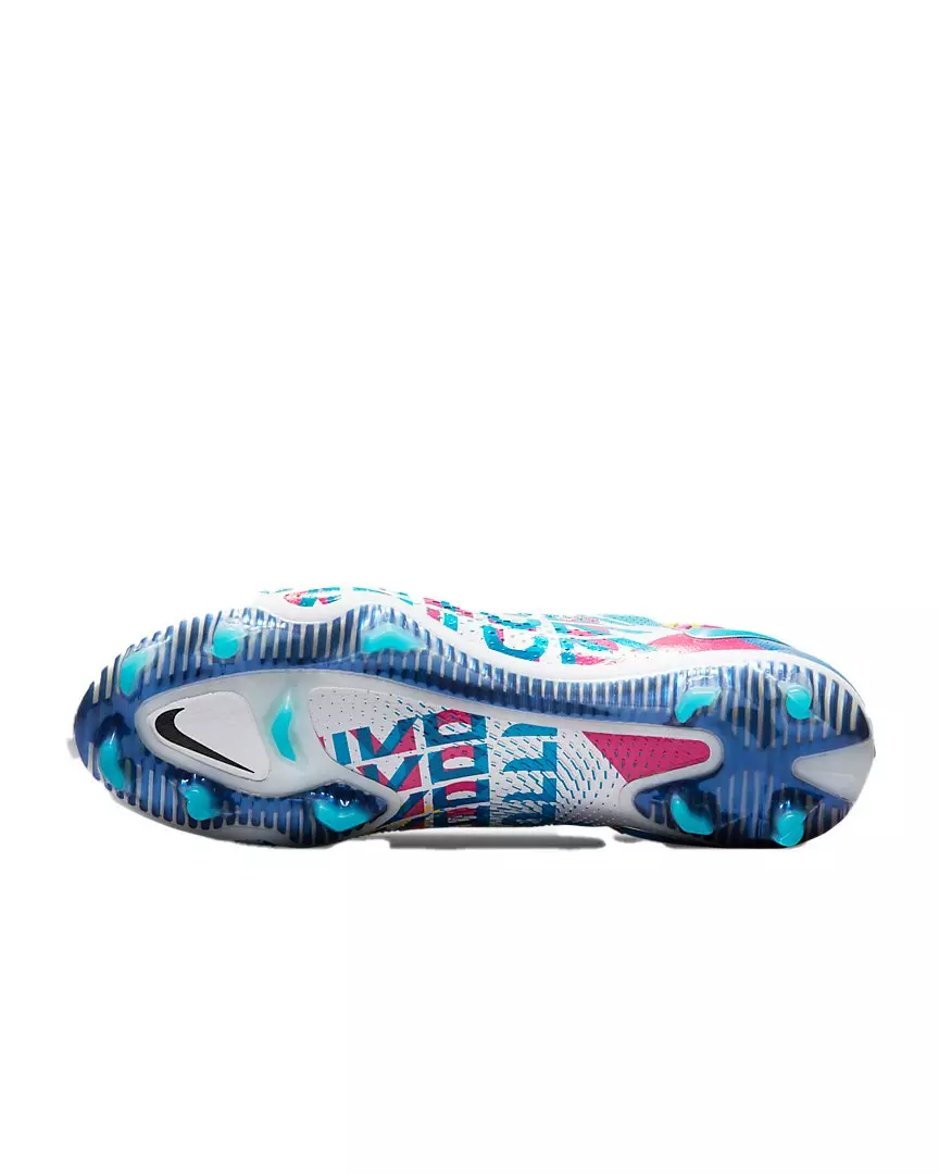 Nike Phantom GT Elite Dynamic Fit 3D "White/Multi Color" Firm-Ground Women's Soccer Cleat - BLUE