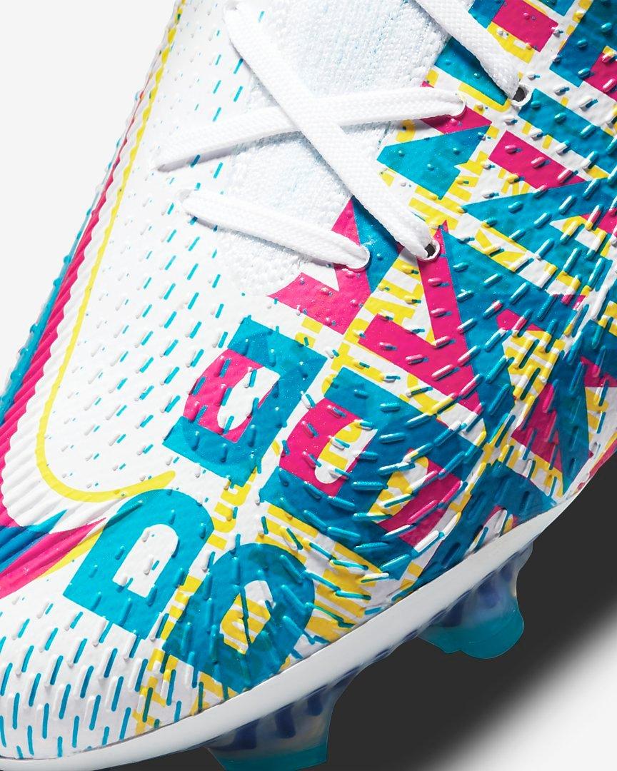 Nike Phantom GT Elite Dynamic Fit 3D "White/Multi Color" Firm-Ground Women's Soccer Cleat - BLUE Thumbnail View 7
