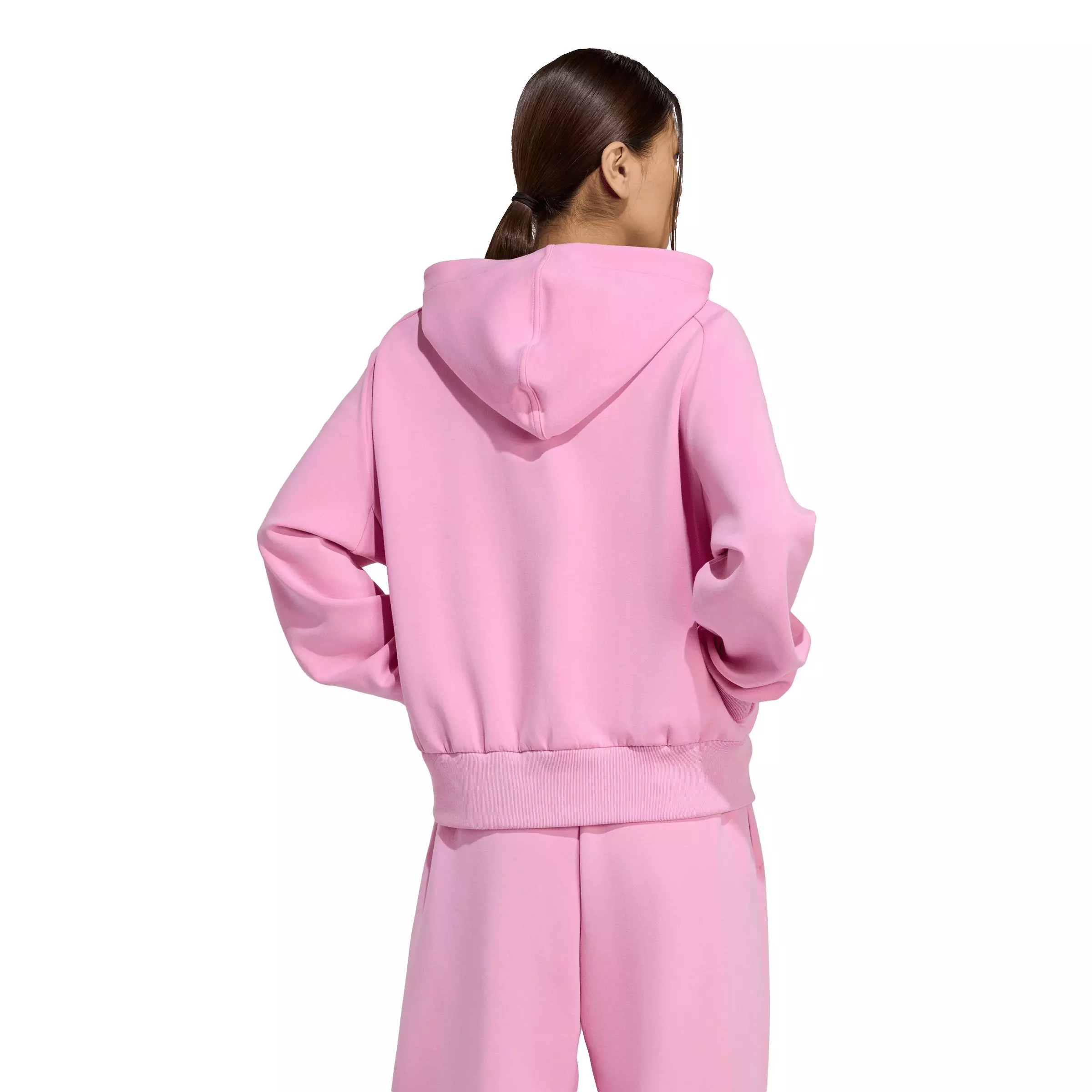 adidas Women's Soft Lux Full-Zip Hooded Jacket - Pink - PINK