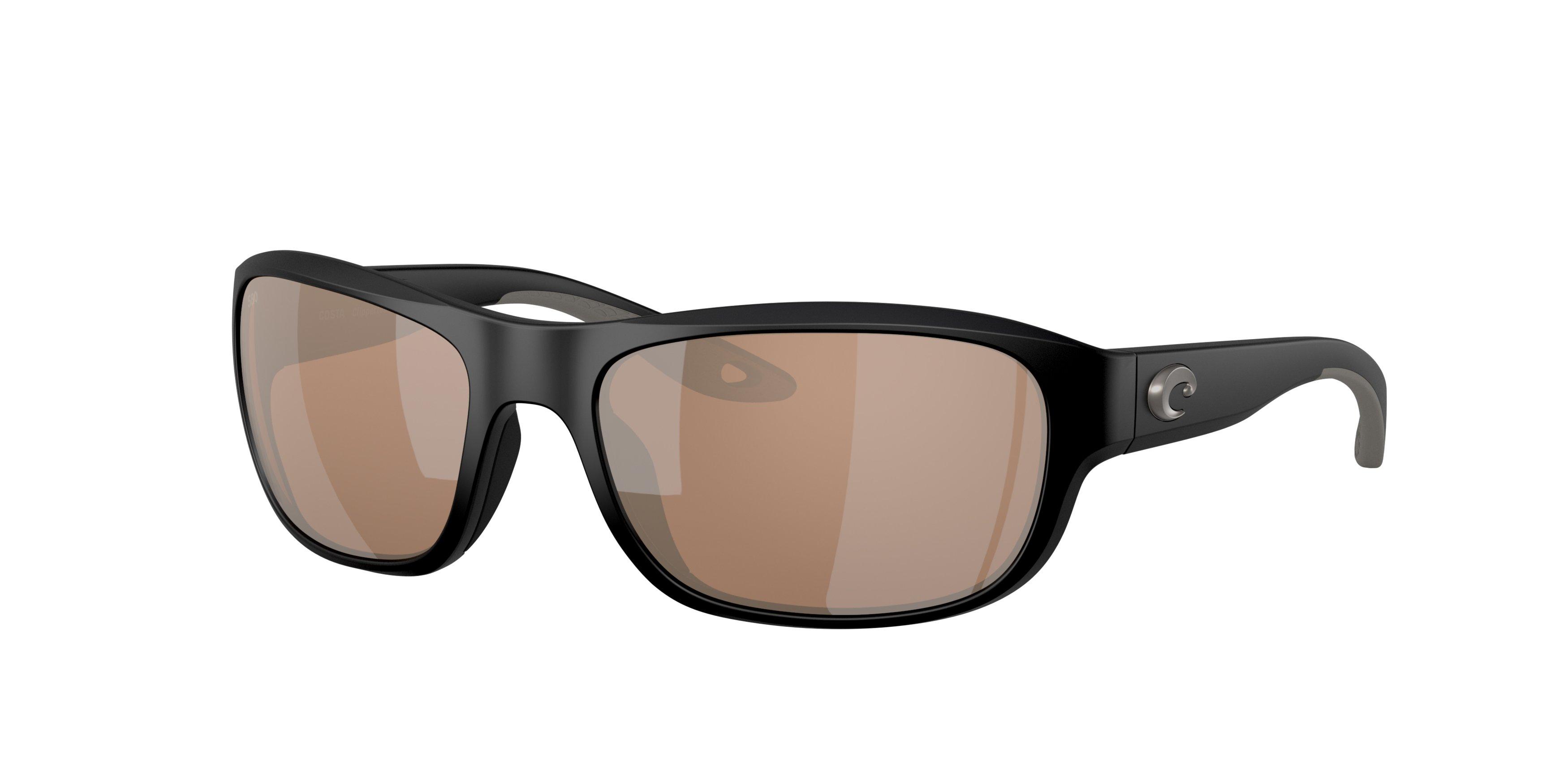 Costa Del Mar Clipperton Copper Silver Mirror 580G Polarized Sunglasses - Matte Black - BLACK/COPPER Thumbnail View 1