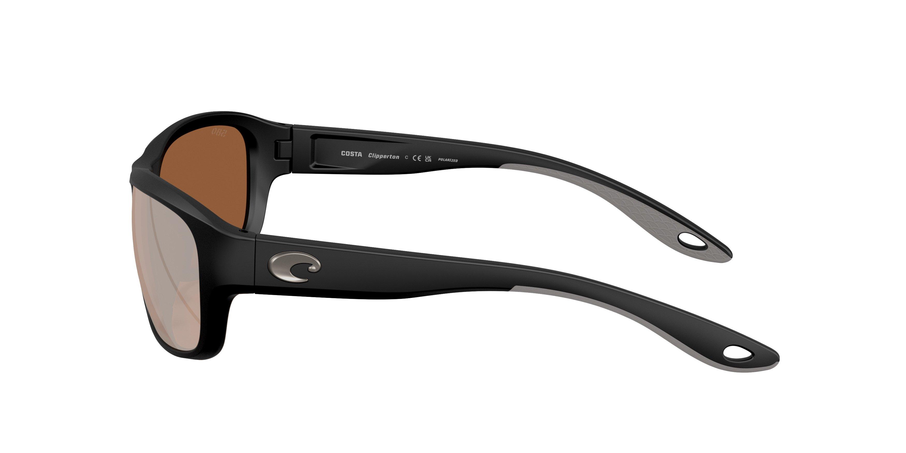 Costa Del Mar Clipperton Copper Silver Mirror 580G Polarized Sunglasses - Matte Black - BLACK/COPPER Thumbnail View 4
