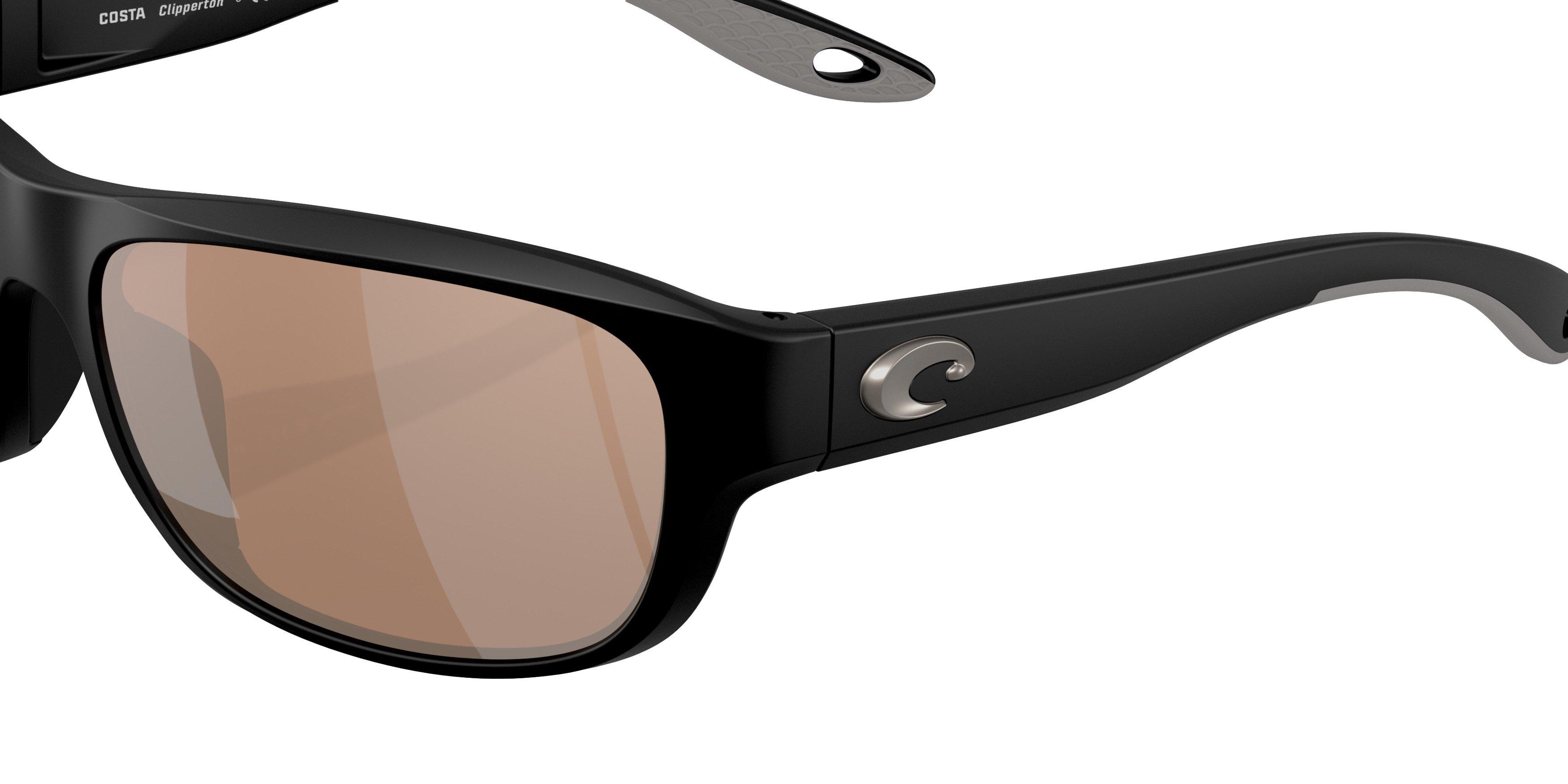 Costa Del Mar Clipperton Copper Silver Mirror 580G Polarized Sunglasses - Matte Black - BLACK/COPPER Thumbnail View 5