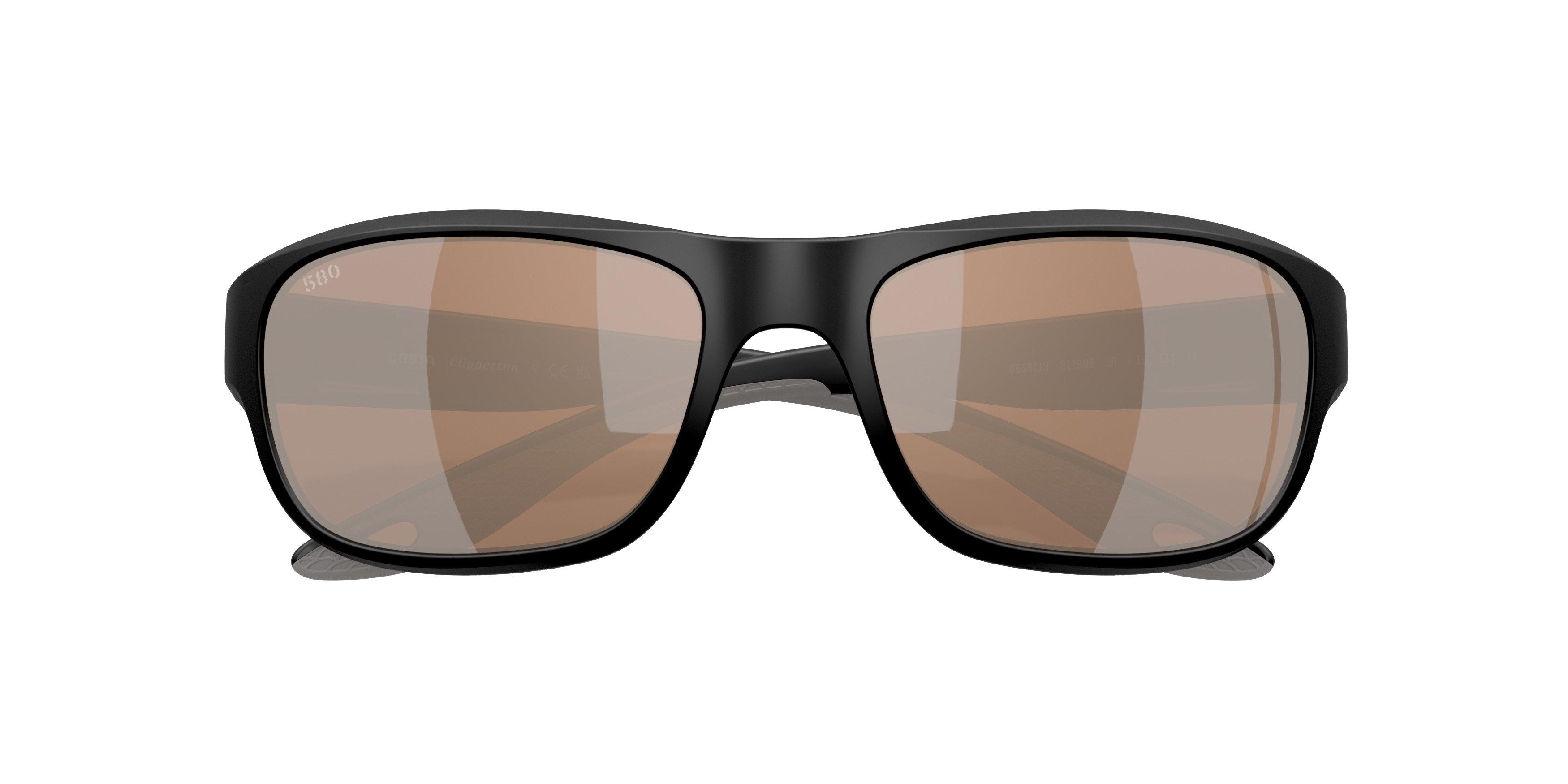 Costa Del Mar Clipperton Copper Silver Mirror 580G Polarized Sunglasses - Matte Black - BLACK/COPPER Thumbnail View 7