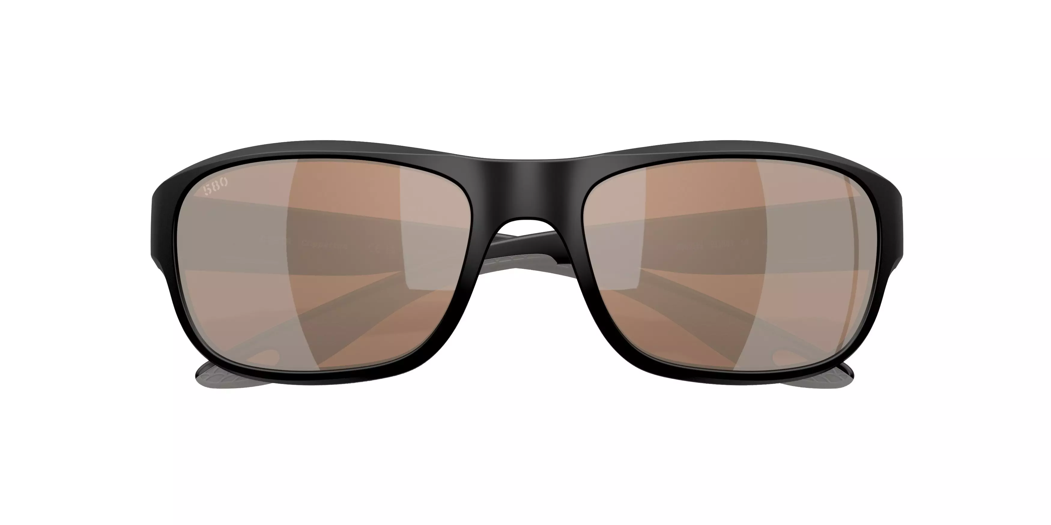 Costa Del Mar Clipperton Copper Silver Mirror 580G Polarized Sunglasses - Matte Black - BLACK/COPPER