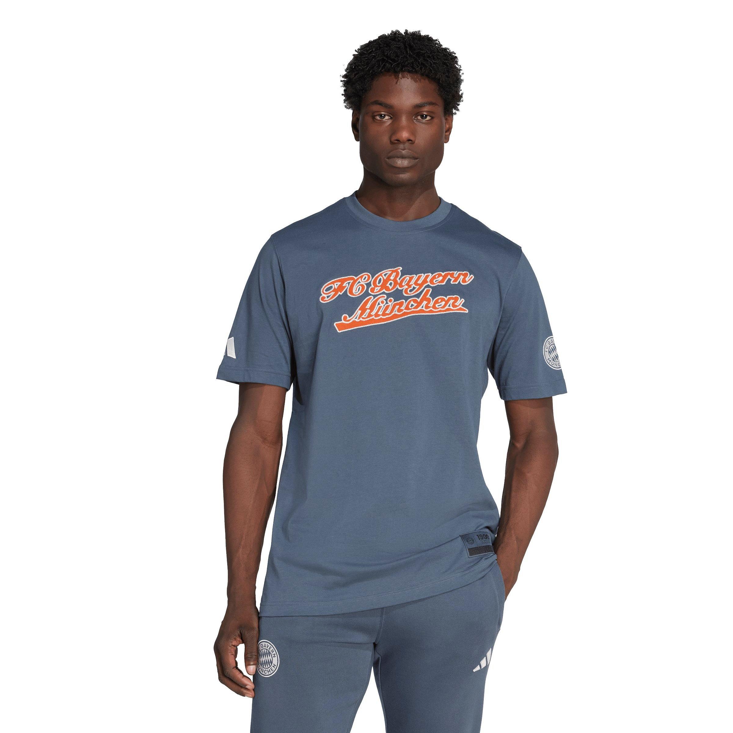 adidas Men's FC Bayern US Pack T-Shirt - Grey - GREY Thumbnail View 1
