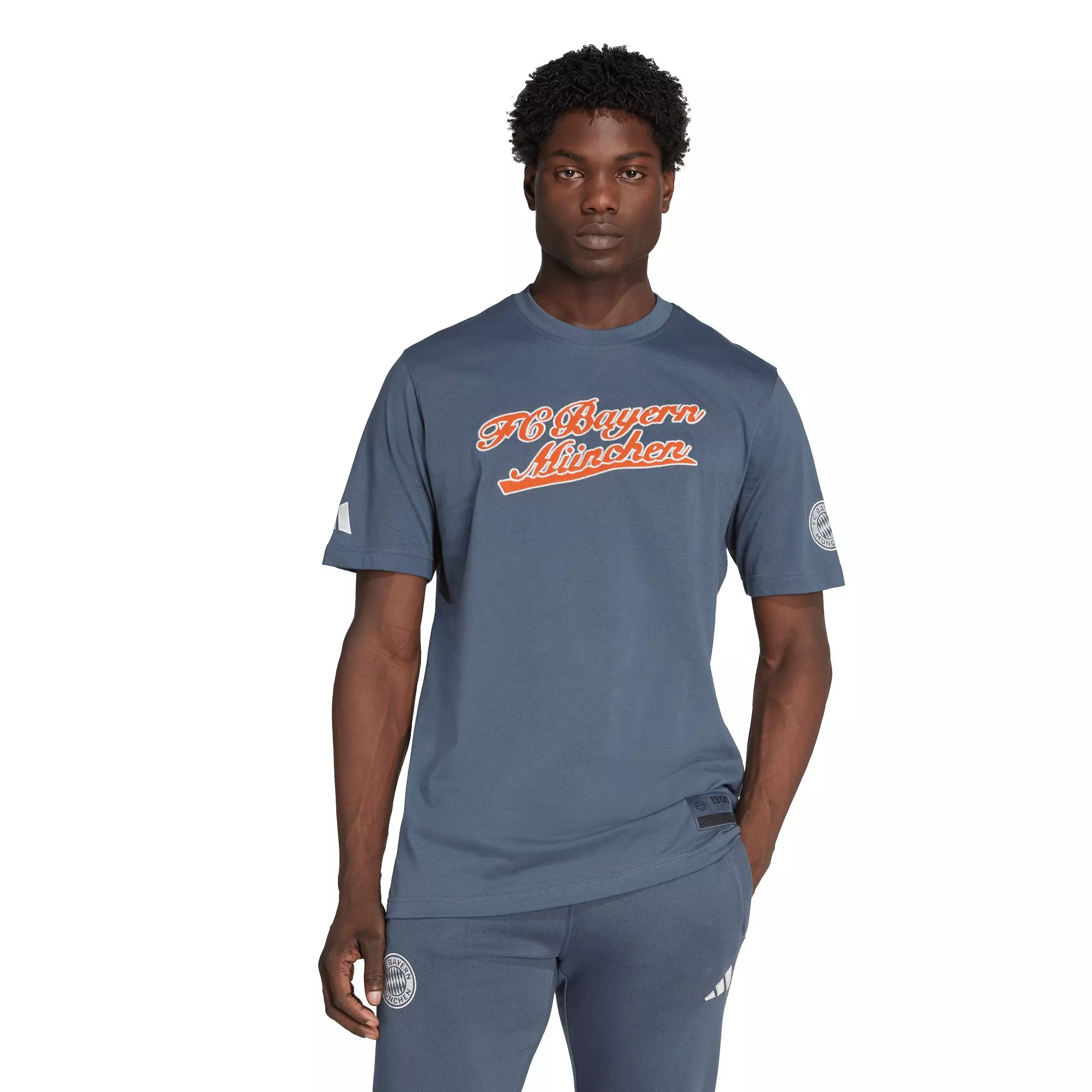 adidas Men's FC Bayern US Pack T-Shirt - Grey - GREY