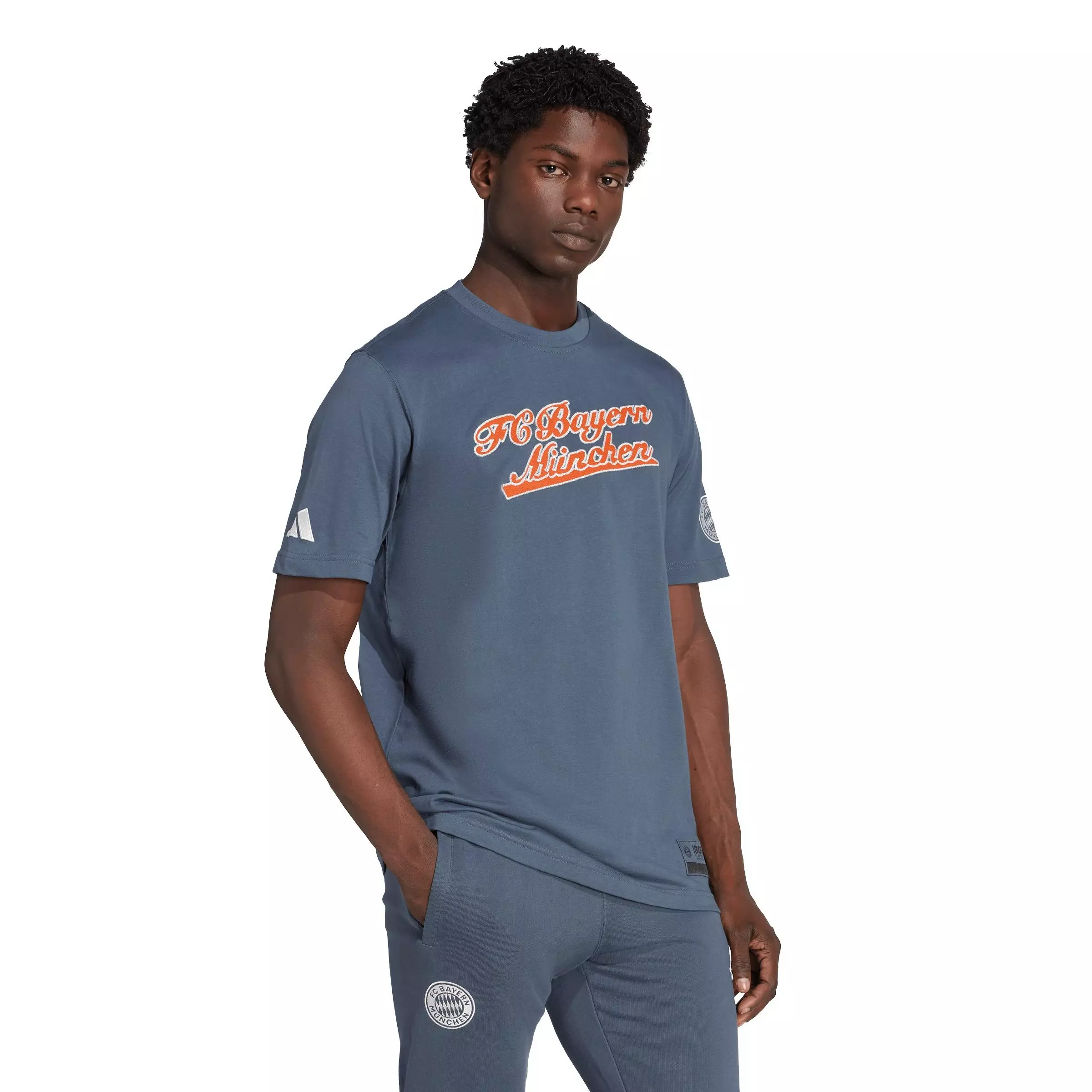adidas Men's FC Bayern US Pack T-Shirt - Grey - GREY