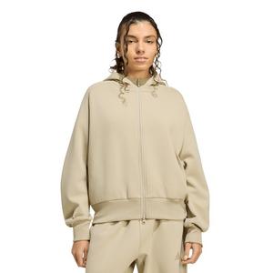 adidas Women's Soft Lux Full-Zip Hooded Jacket - Khaki