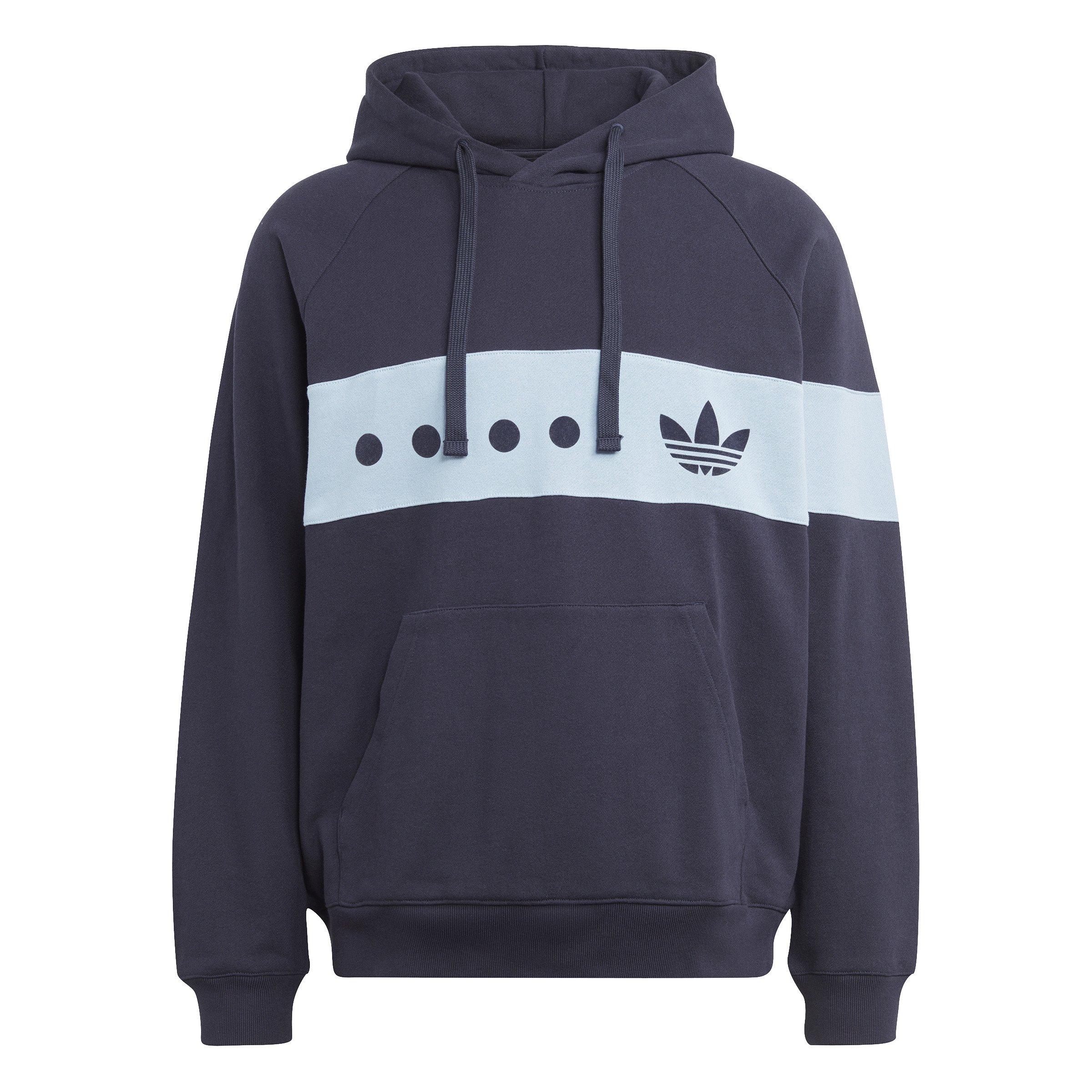 adidas Men s Originals RIFTA City Boy Hoodie Blue Hibbett