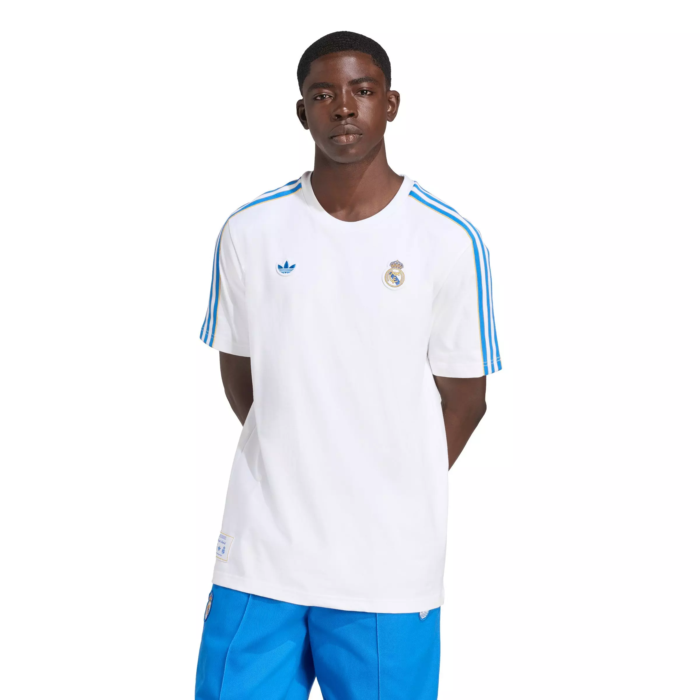 adidas Originals Men's Real Madrid Terrace Icons T-Shirt -White - WHITE