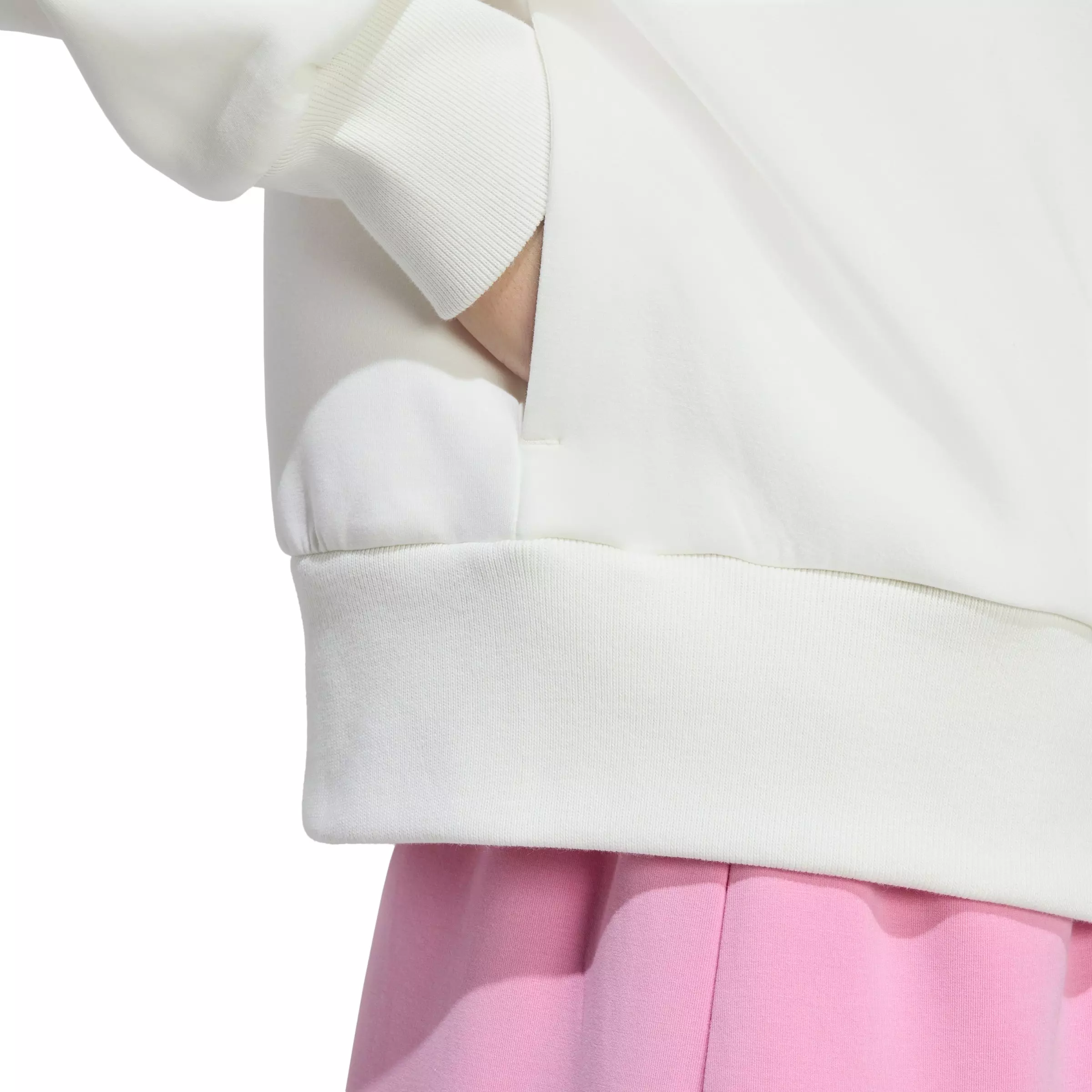 adidas Women's Soft Lux Full-Zip Hooded Jacket - Off-White - OFF-WHITE