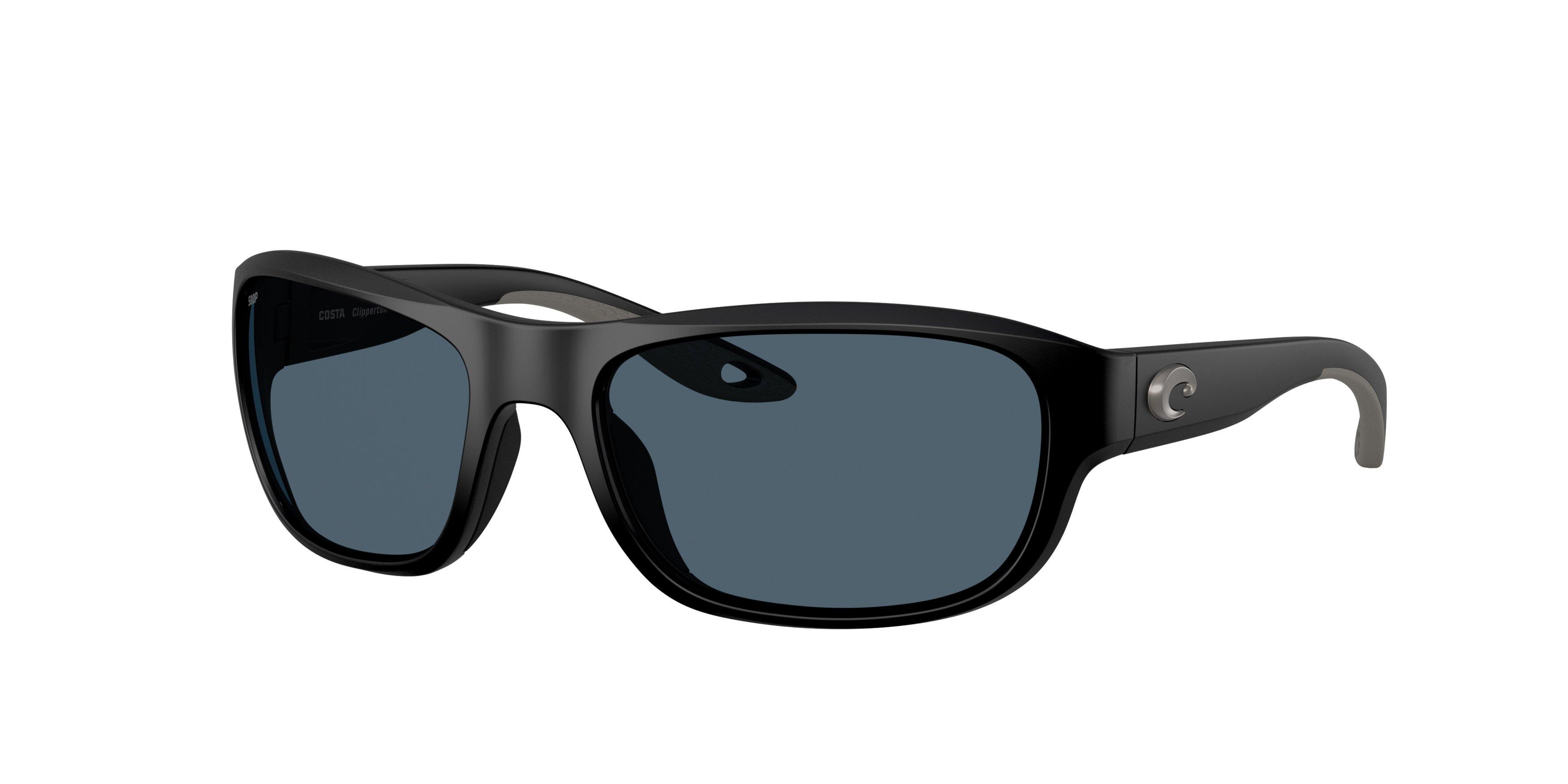 Costa Del Mar Clipperton Grey 580P Polarized Sunglasses - Matte Black - BLACK/GREY Thumbnail View 1