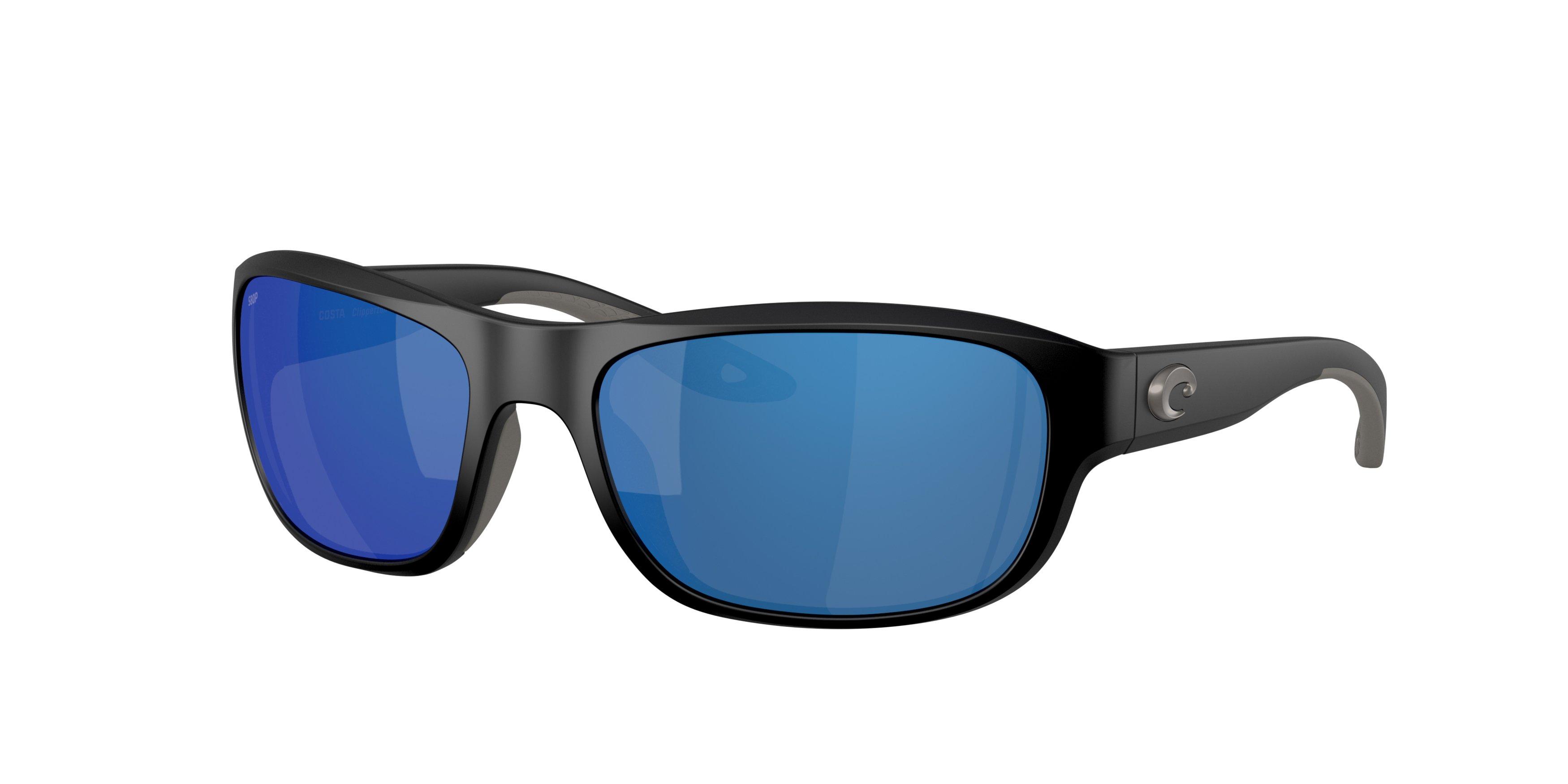 Costa Del Mar Clipperton Blue Mirror 580P Polarized Sunglasses - Matte Black - BLACK/BLUE Thumbnail View 1