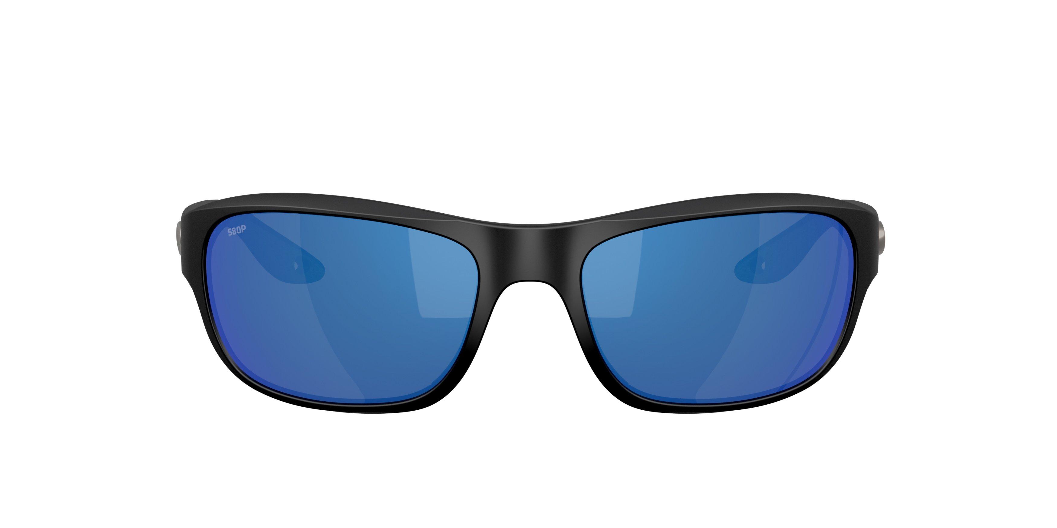 Costa Del Mar Clipperton Blue Mirror 580P Polarized Sunglasses - Matte Black - BLACK/BLUE Thumbnail View 2