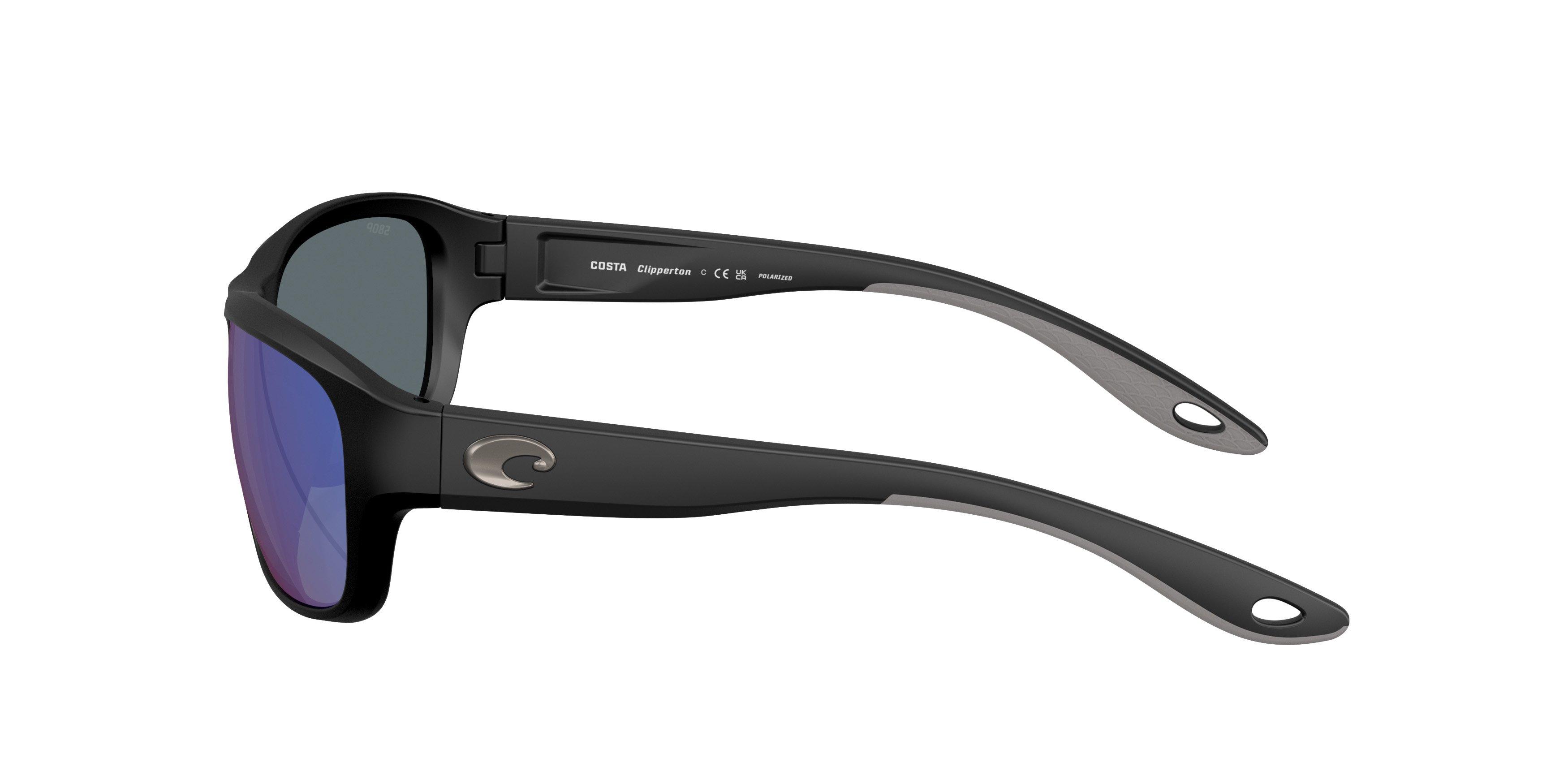 Costa Del Mar Clipperton Blue Mirror 580P Polarized Sunglasses - Matte Black - BLACK/BLUE Thumbnail View 4