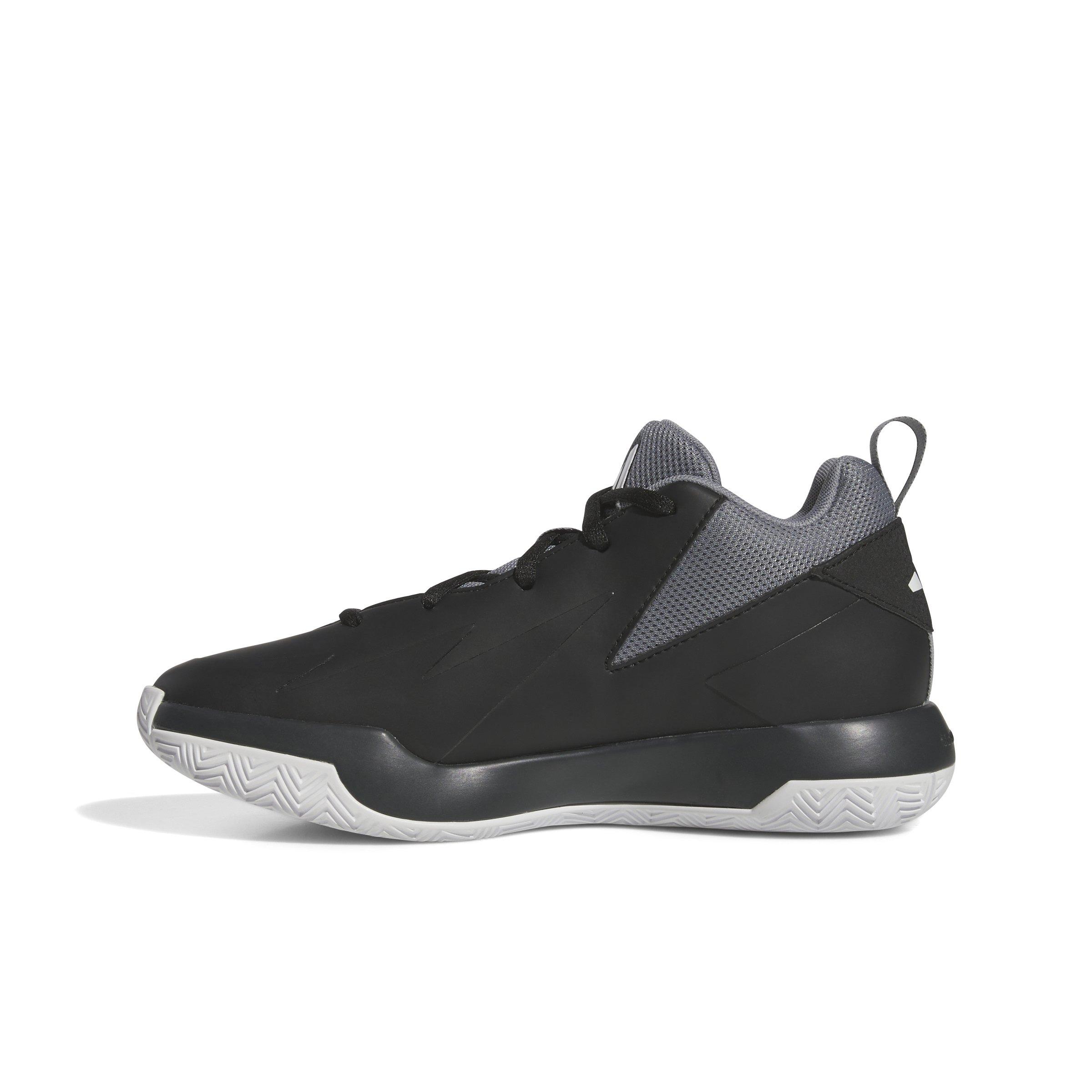 adidas Cross 'Em Up Select Grade School Boys' "Core Black/Ftwr White/Grey Three" Basketball Shoe