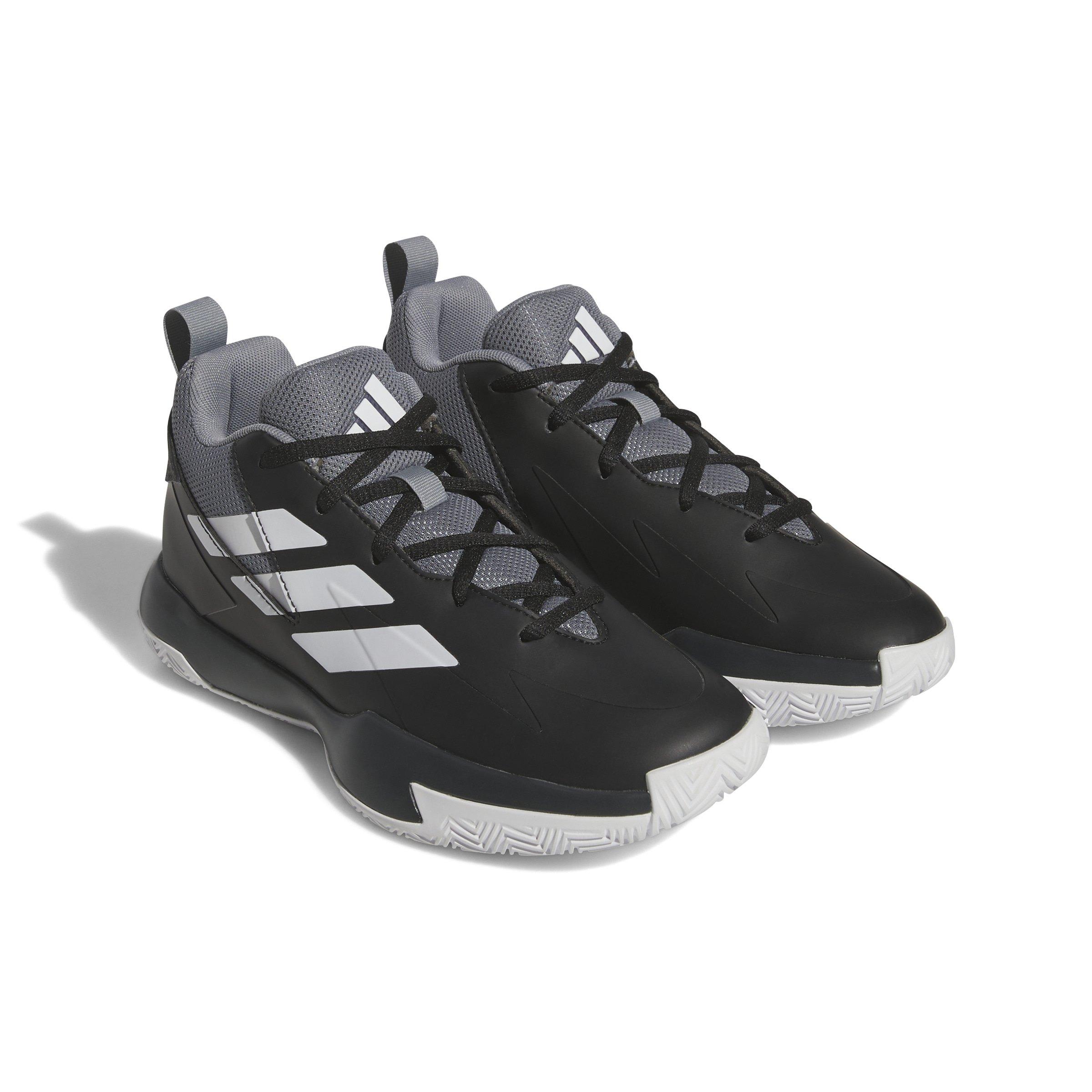 adidas Cross 'Em Up Select Grade School Boys' "Core Black/Ftwr White/Grey Three" Basketball Shoe