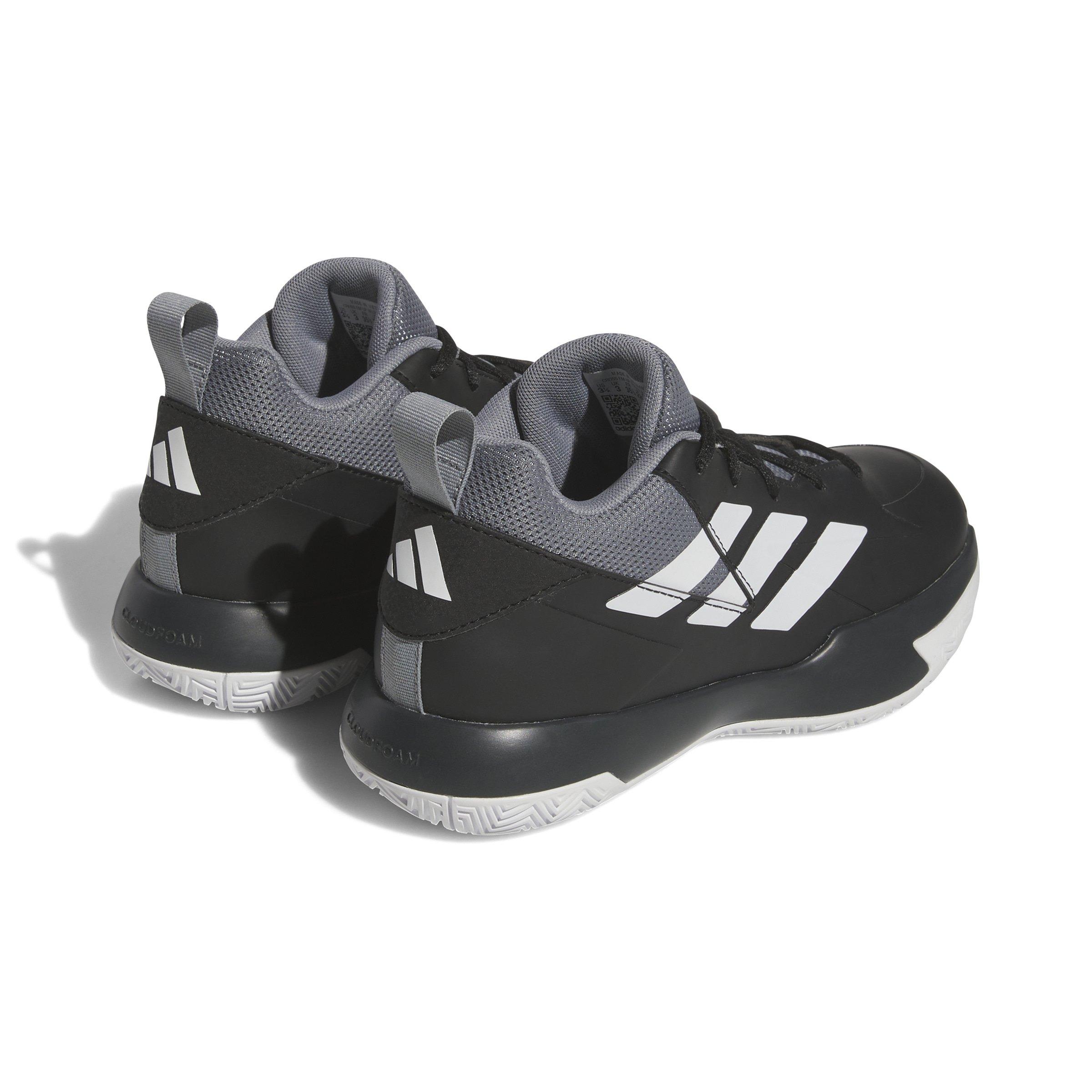adidas Cross 'Em Up Select Grade School Boys' "Core Black/Ftwr White/Grey Three" Basketball Shoe