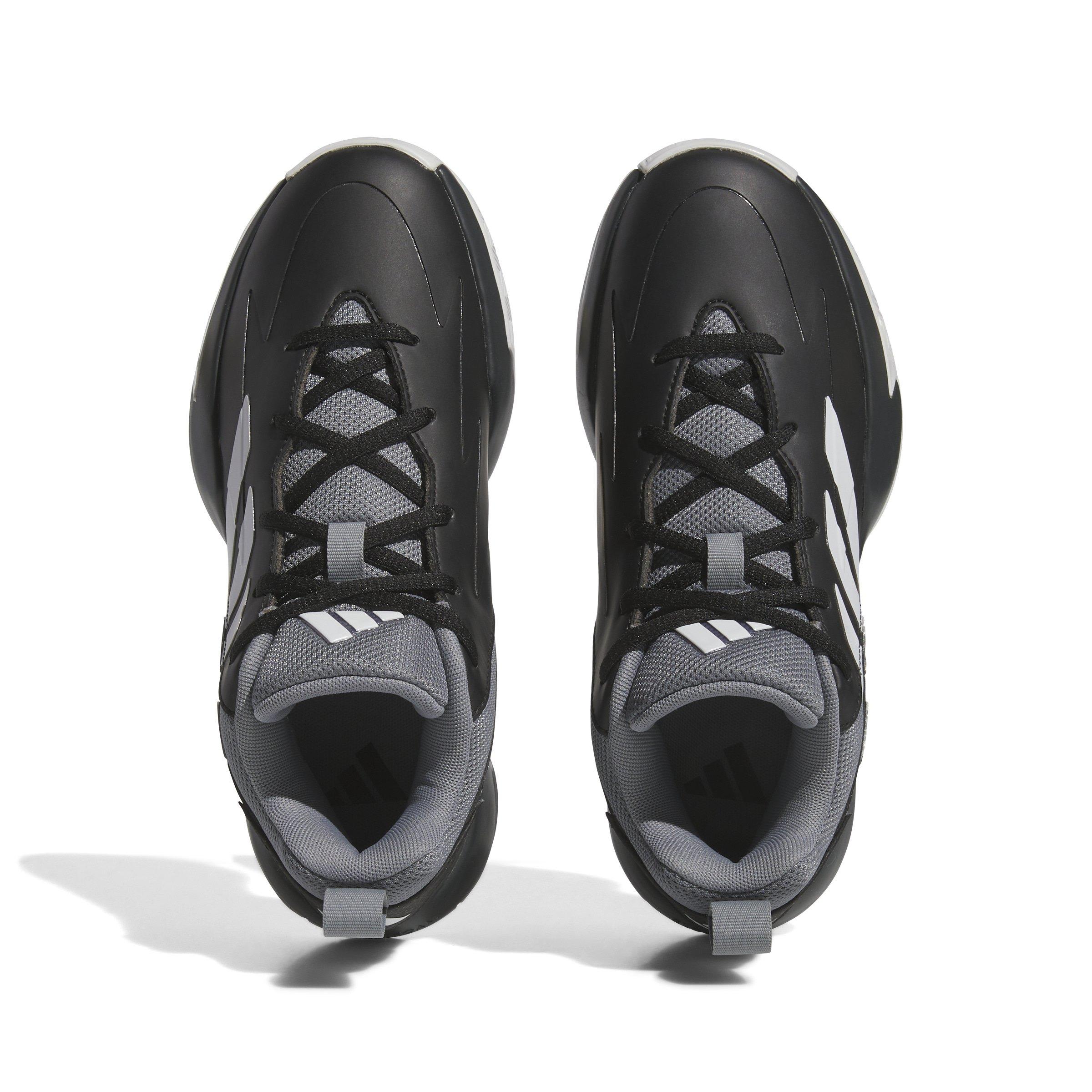 adidas Cross 'Em Up Select Grade School Boys' "Core Black/Ftwr White/Grey Three" Basketball Shoe