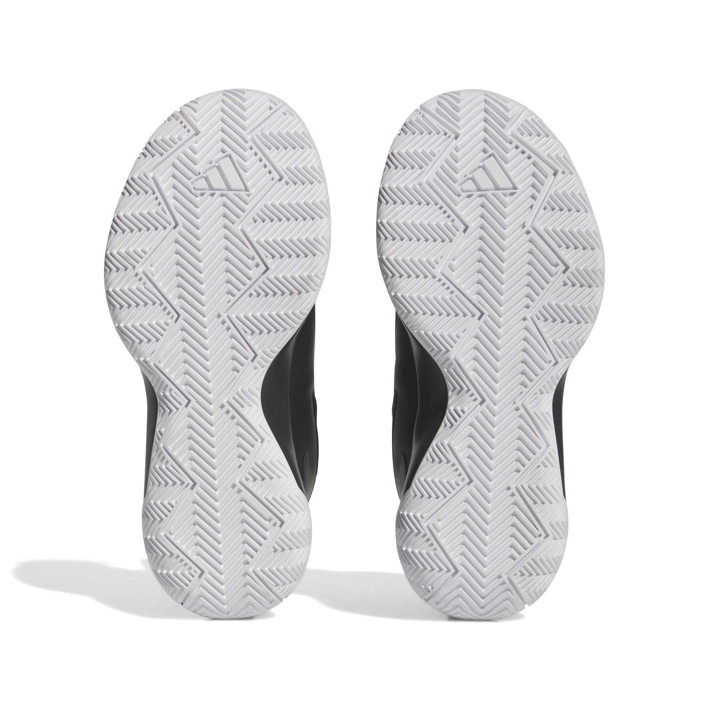adidas Cross 'Em Up Select Grade School Boys' "Core Black/Ftwr White/Grey Three" Basketball Shoe