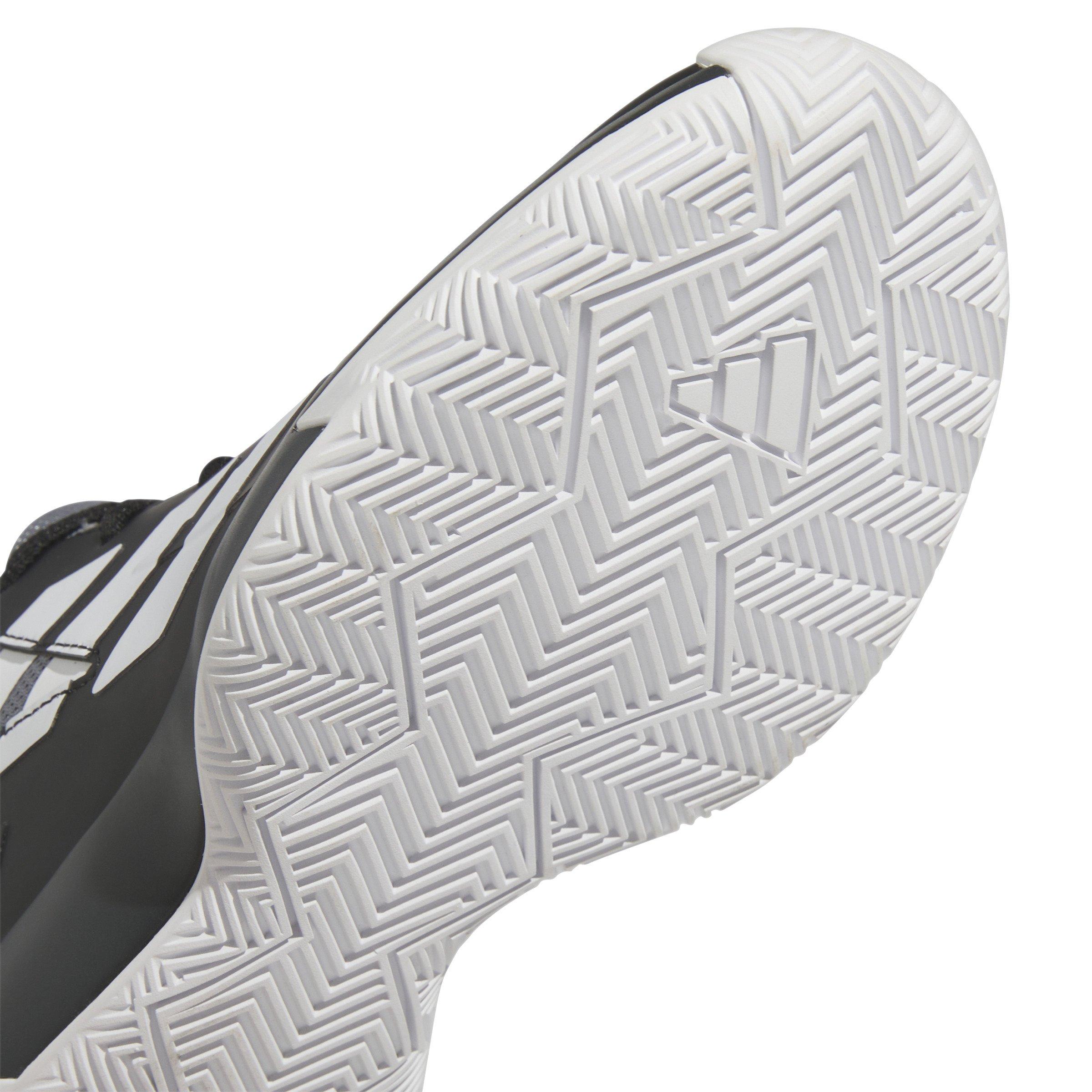 adidas Cross 'Em Up Select Grade School Boys' "Core Black/Ftwr White/Grey Three" Basketball Shoe