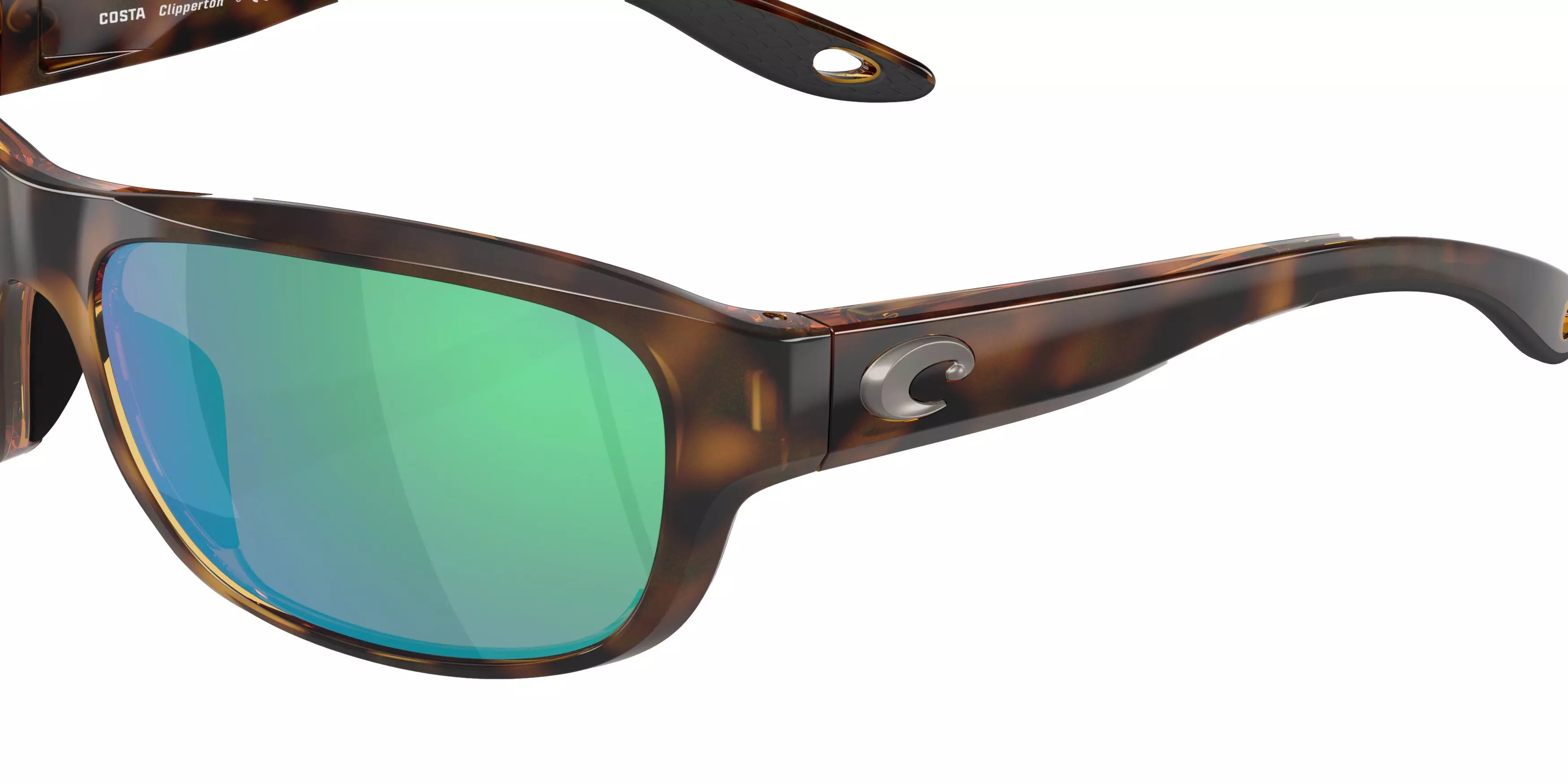 Costa Del Mar Clipperton Green Mirror 580G Polarized Sunglasses - Tortoise - BROWN/GREEN