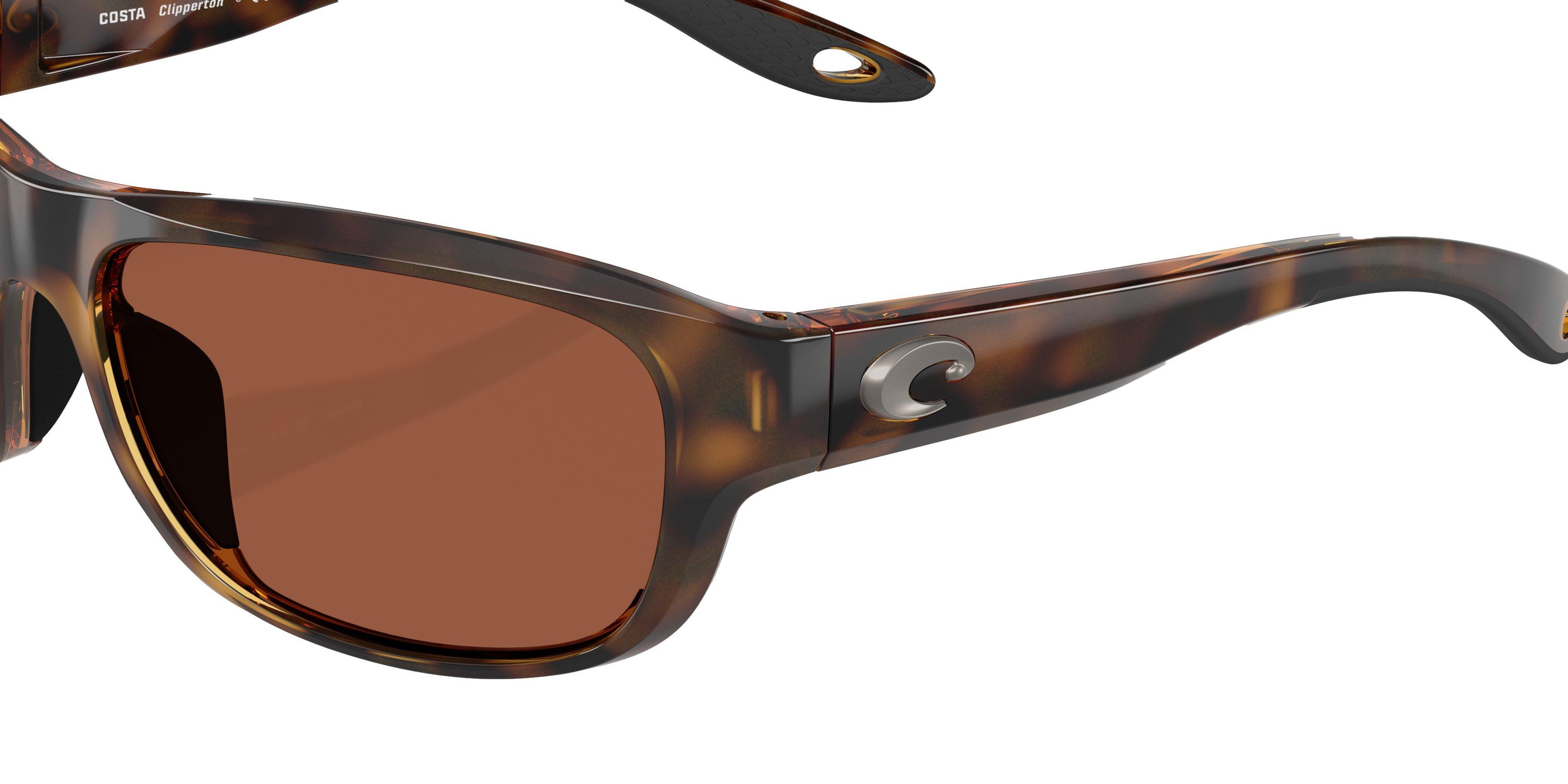 Costa Del Mar Clipperton Copper 580P Polarized Sunglasses - Tortoise - BROWN/COPPER Thumbnail View 5