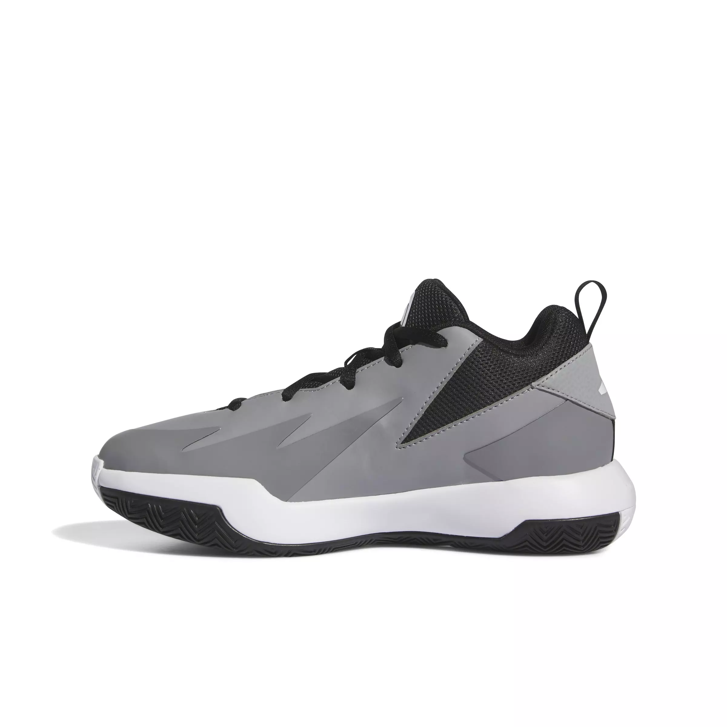 adidas Cross Em Up Select Mid "Grey Three/Ftwr White/Core Black" Grade School Boys' Basketball Shoe - GREY/WHITE/BLACK