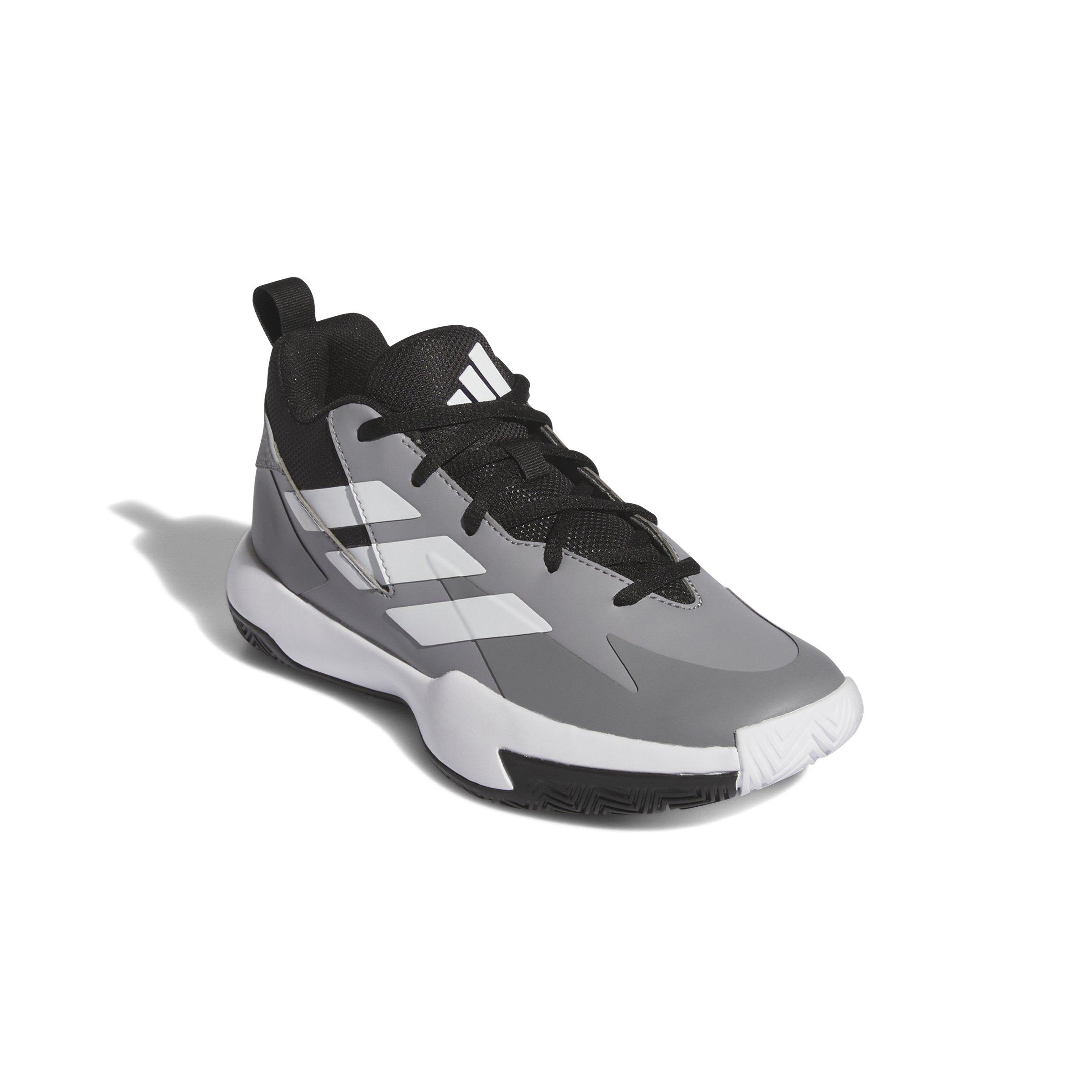 adidas Cross Em Up Select Mid Grade School Boys' "Grey Three/Ftwr White/Core Black" Basketball Shoe