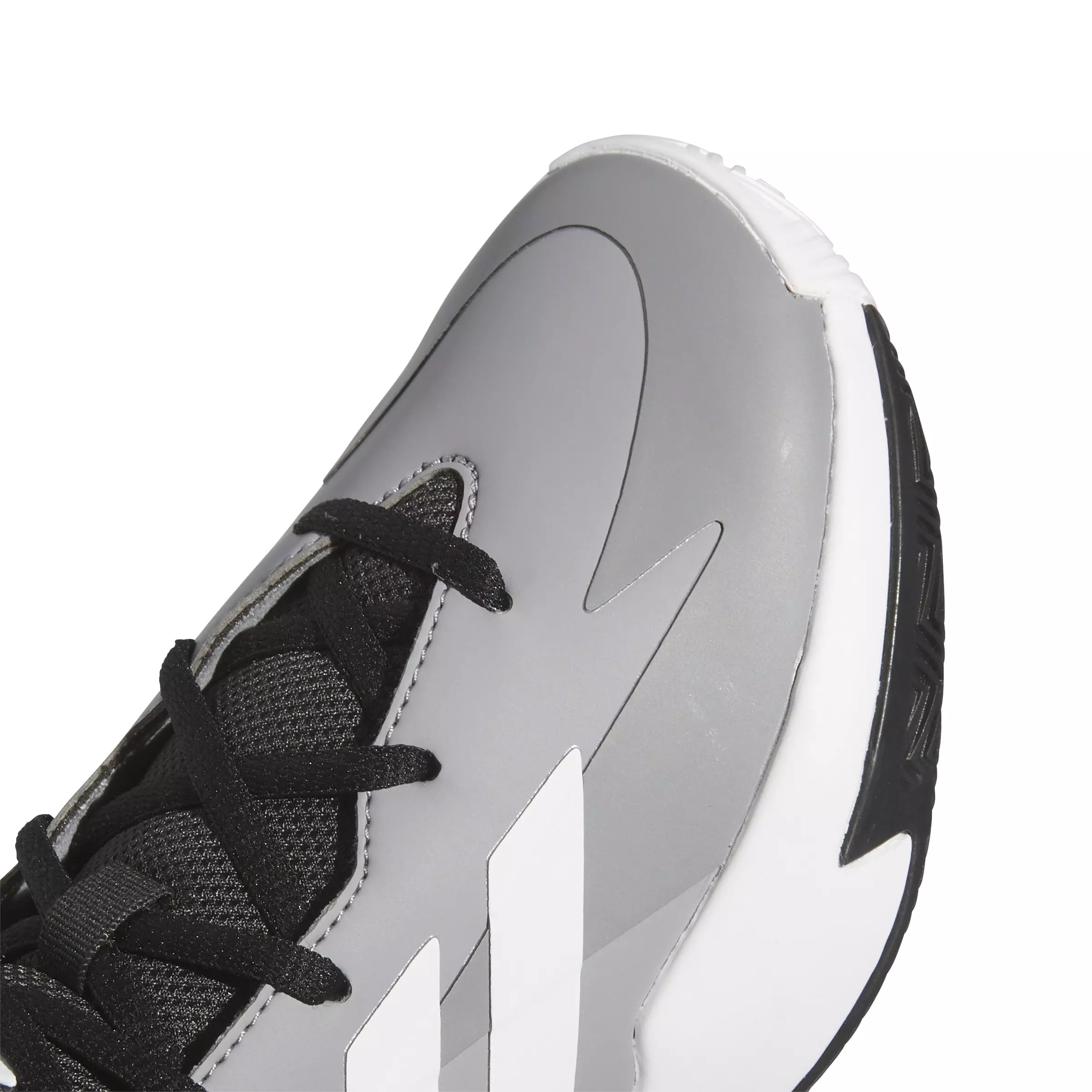 adidas Cross Em Up Select Mid "Grey Three/Ftwr White/Core Black" Grade School Boys' Basketball Shoe - GREY/WHITE/BLACK