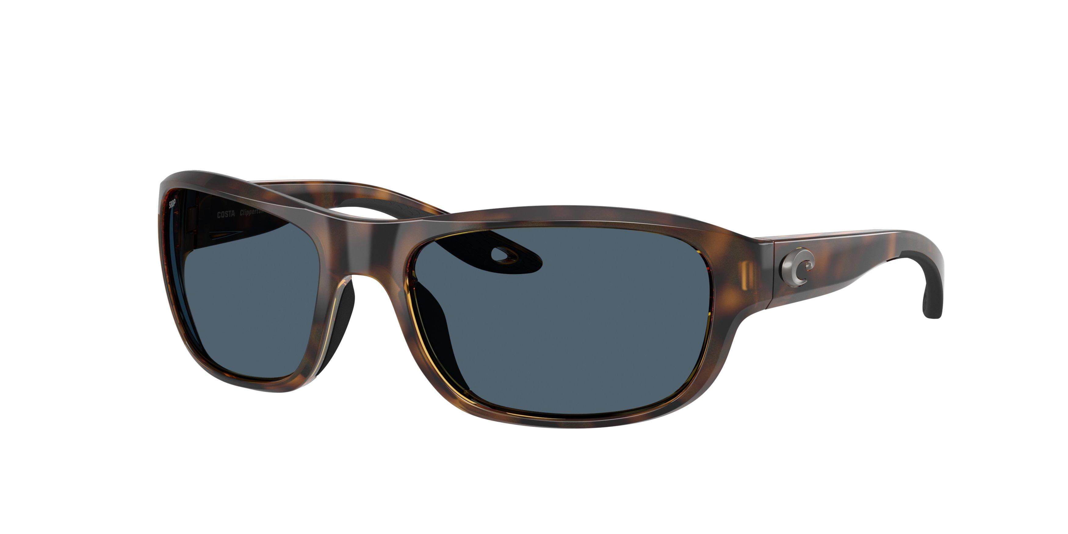 Costa Del Mar Clipperton Grey 580P Polarized Sunglasses - Tortoise - BROWN/GREY Thumbnail View 1