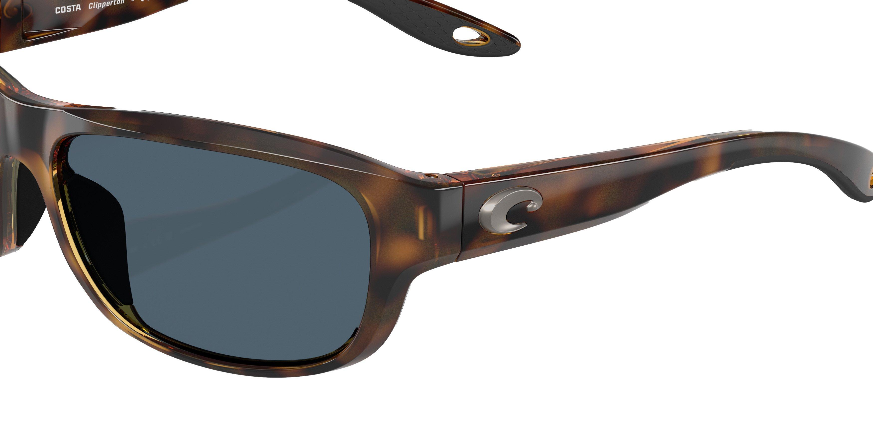 Costa Del Mar Clipperton Grey 580P Polarized Sunglasses - Tortoise - BROWN/GREY Thumbnail View 5