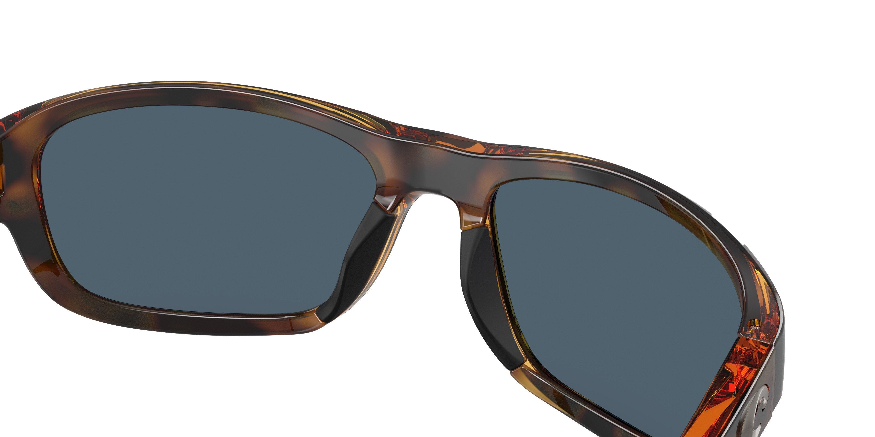 Costa Del Mar Clipperton Grey 580P Polarized Sunglasses - Tortoise - BROWN/GREY Thumbnail View 6