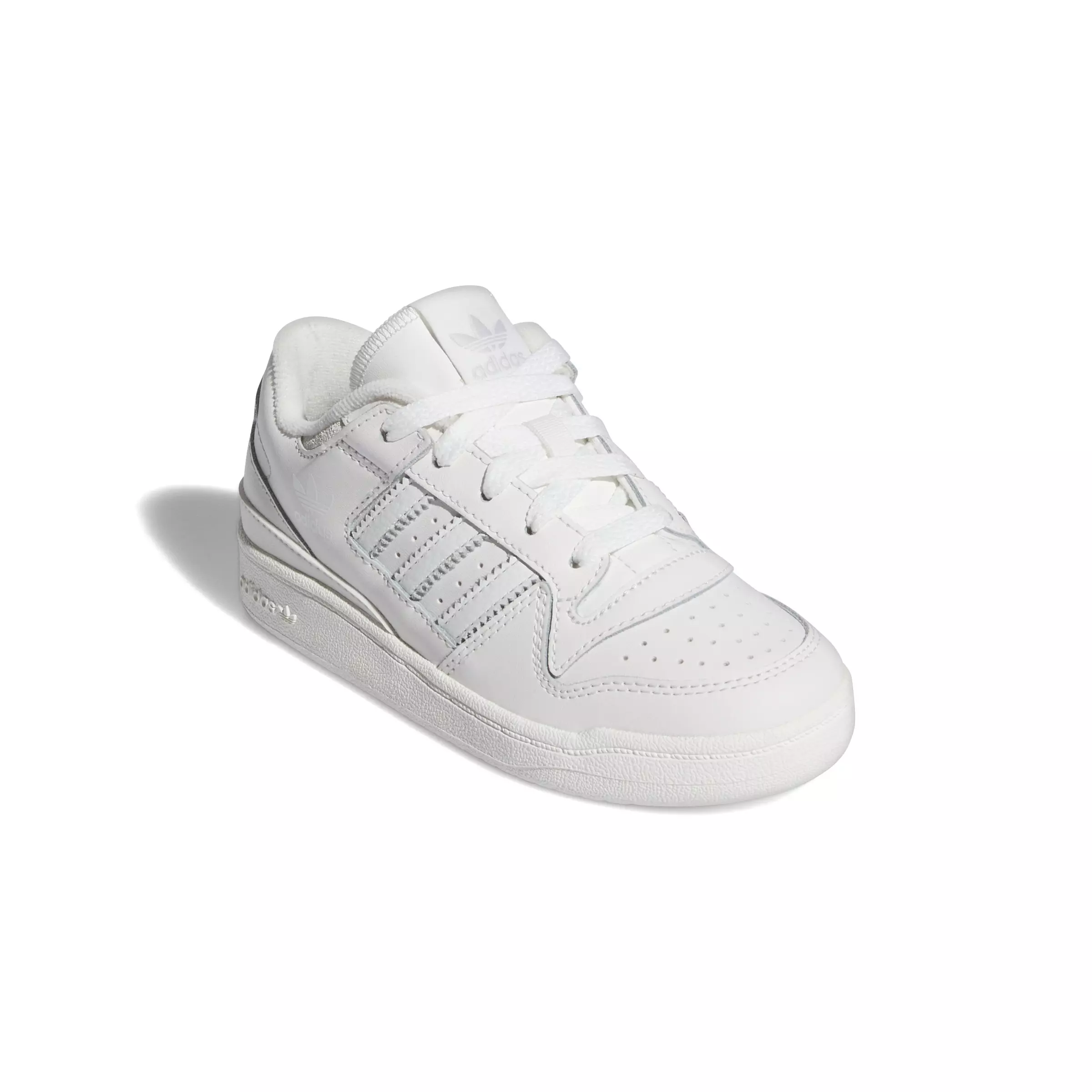 adidas Forum Low CL "Core White/Ftwr White/Grey One" Preschool Boys' Shoe - WHITE/WHITE/GREY