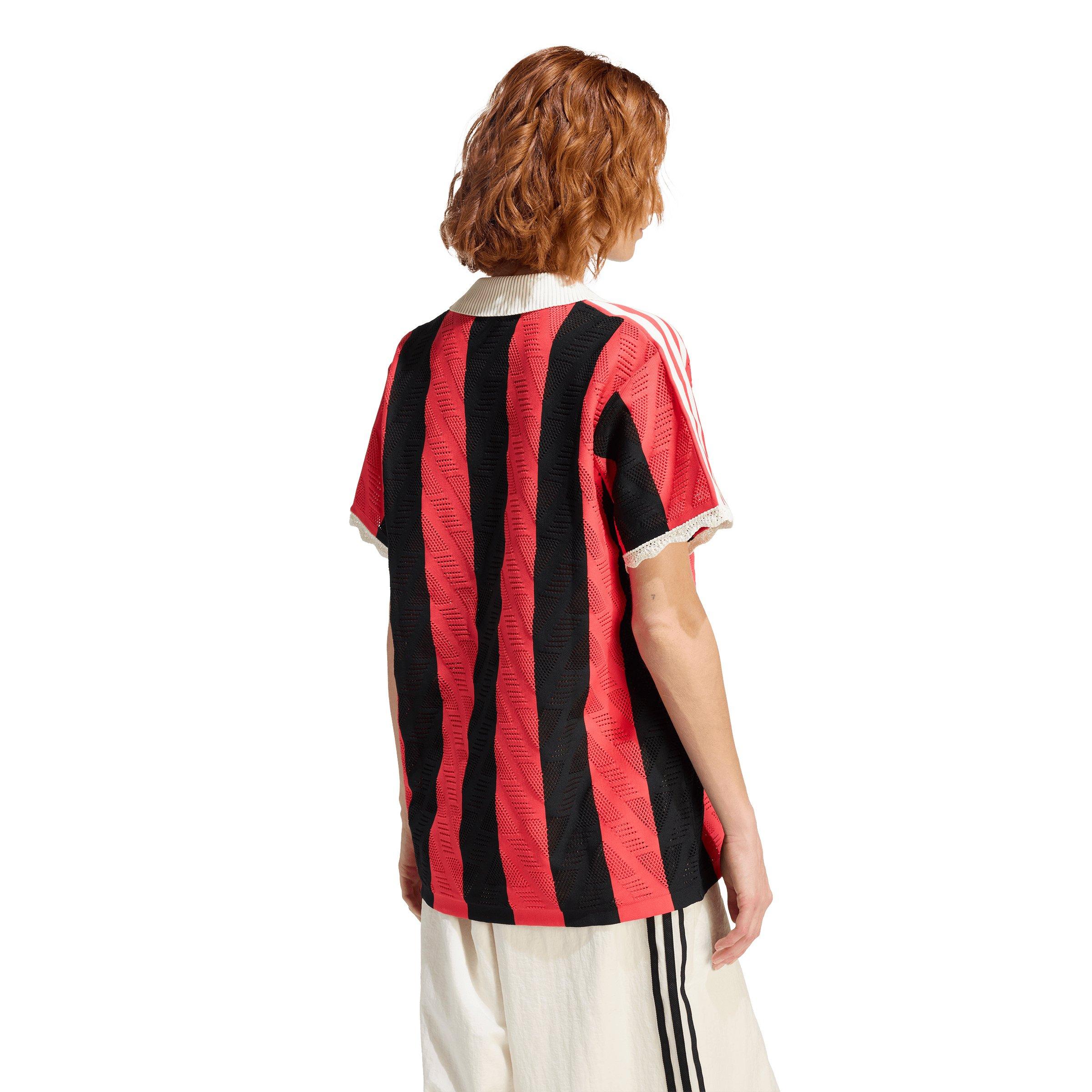 adidas Originals Women's Short-Sleeve Polo Tee - Red/Black - RED/BLACK Thumbnail View 2