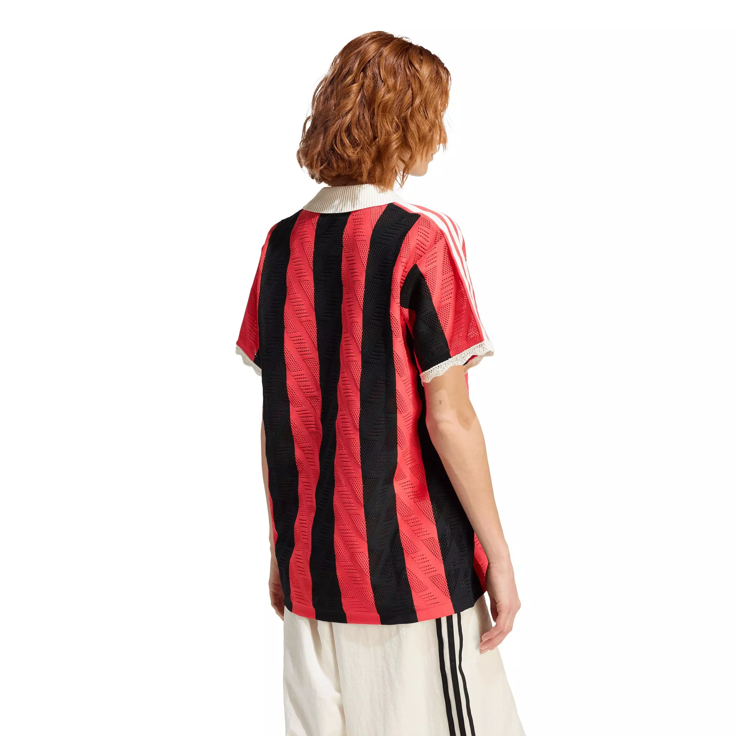 adidas Originals Women's Short-Sleeve Polo Tee - Red/Black - RED/BLACK
