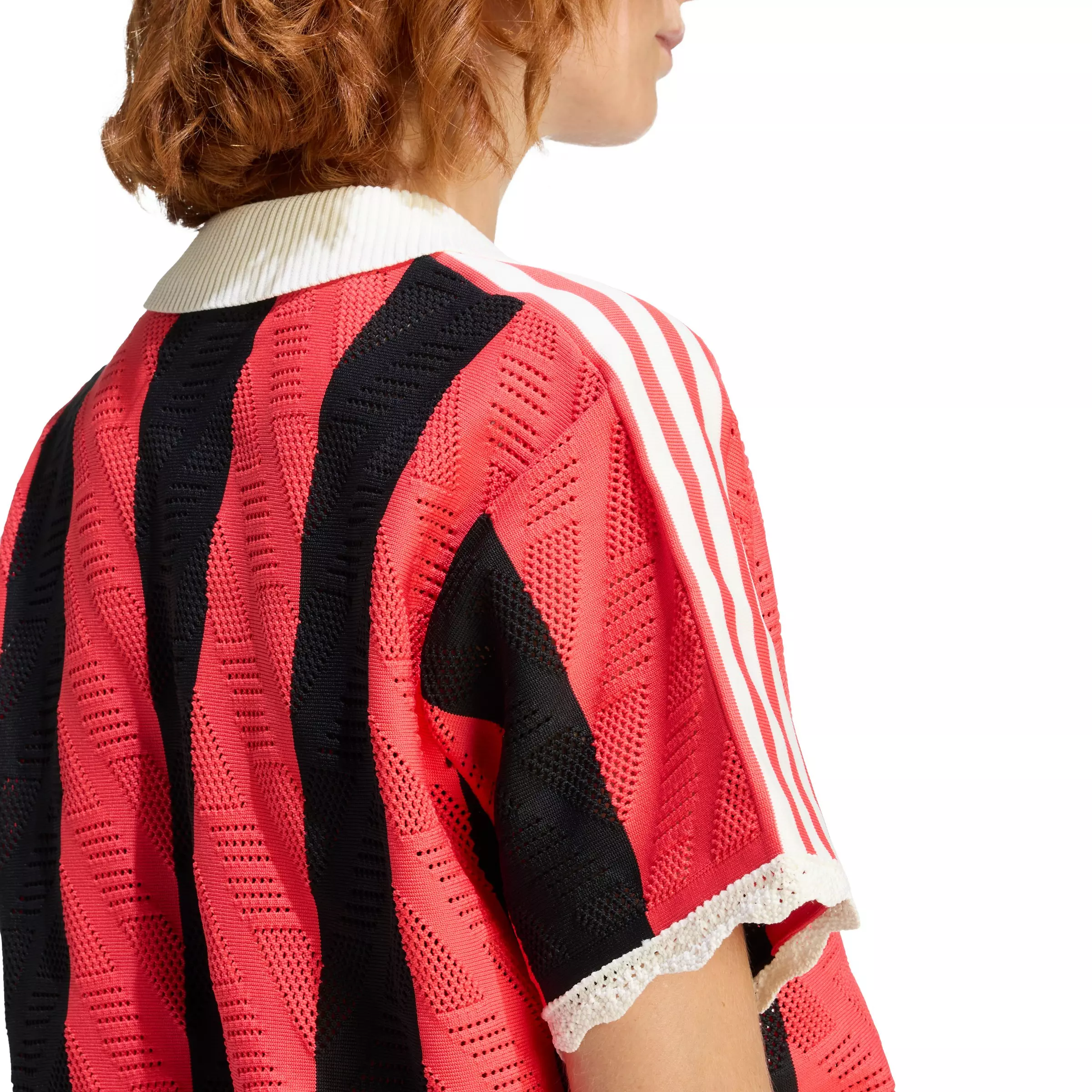 adidas Originals Women's Short-Sleeve Polo Tee - Red/Black - RED/BLACK