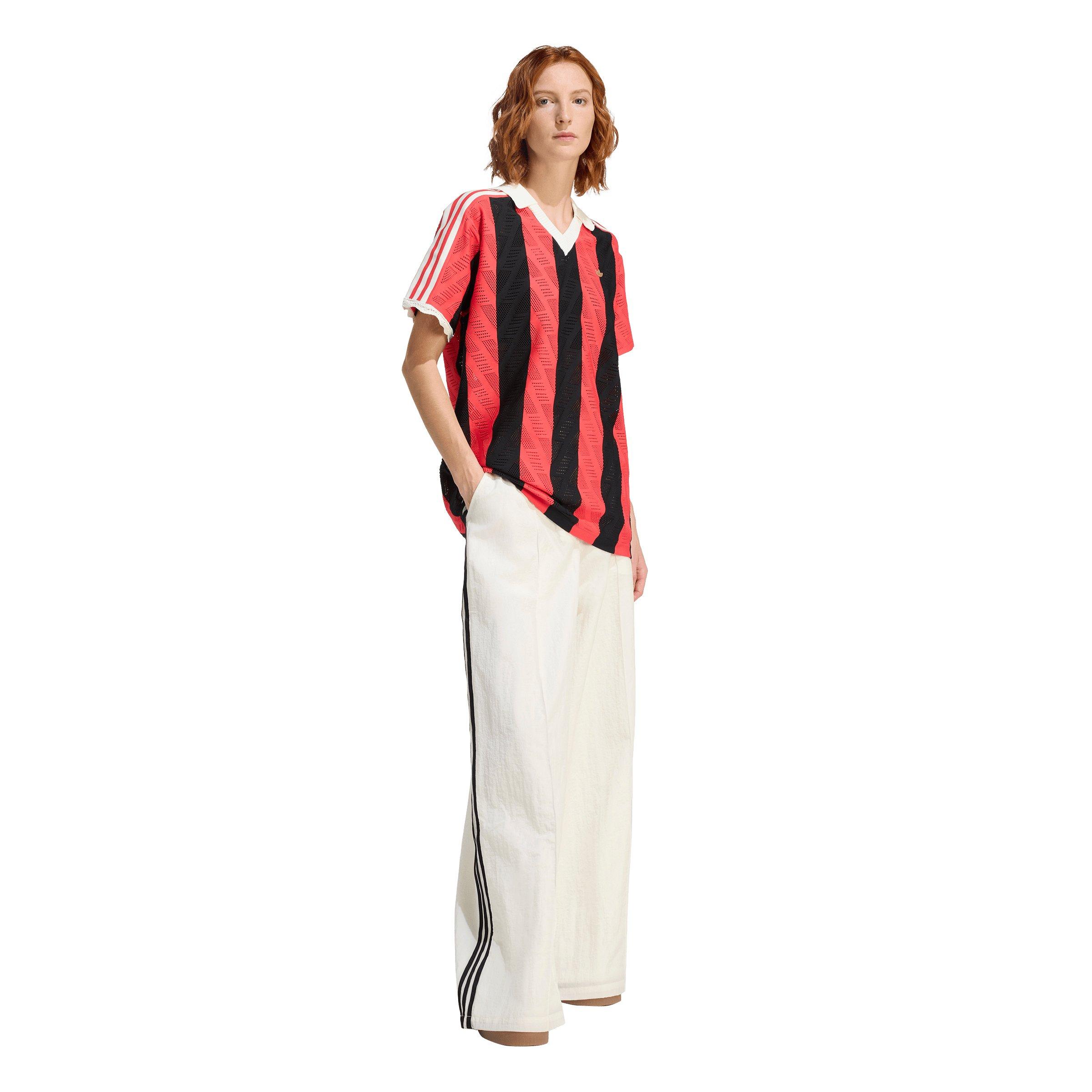 adidas Originals Women's Short-Sleeve Polo Tee - Red/Black - RED/BLACK Thumbnail View 5