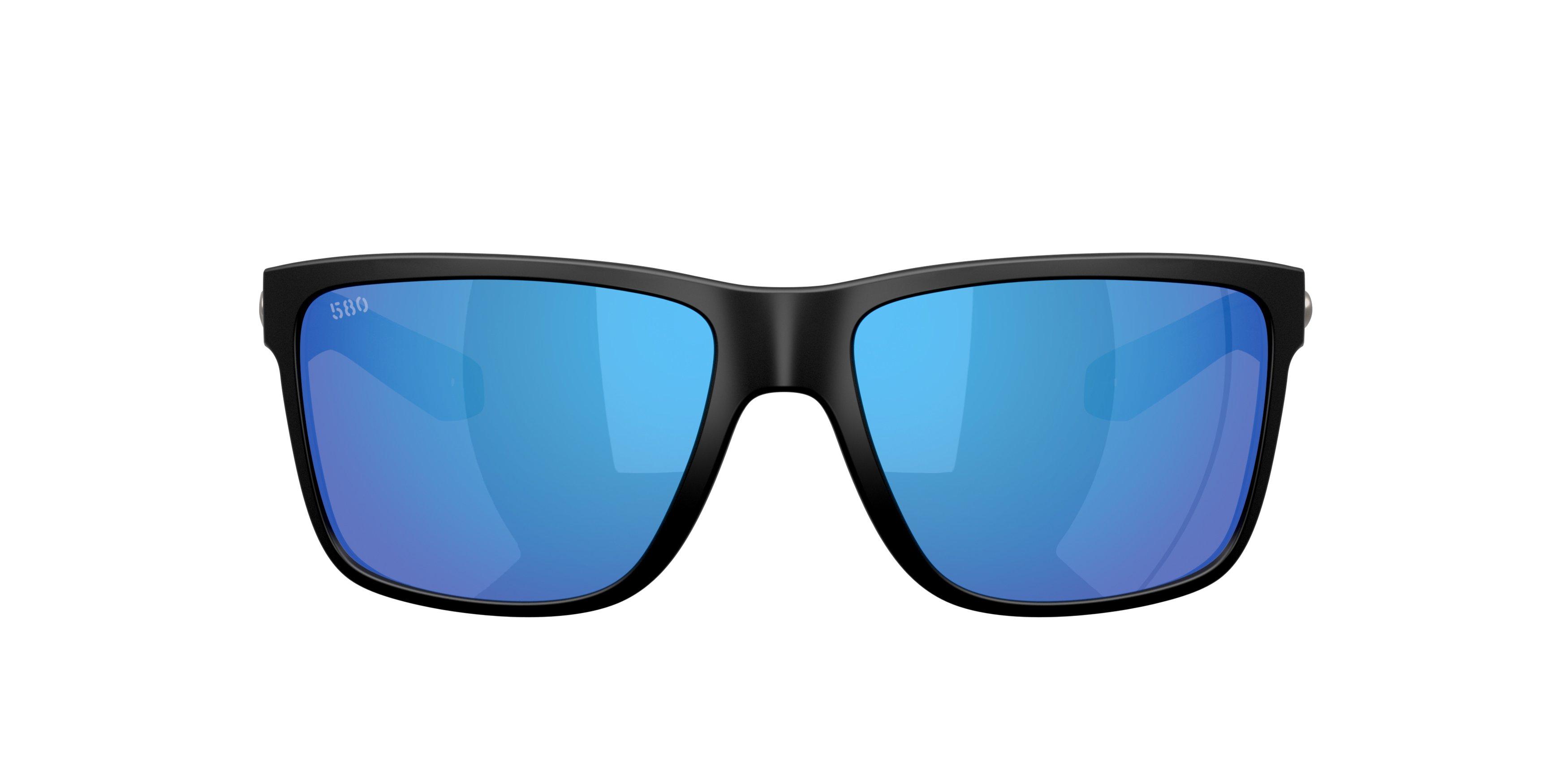 Costa Del Mar Broadbill II Blue Mirror 580G Polarized Sunglasses - Matte Black - BLACK/BLUE Thumbnail View 2