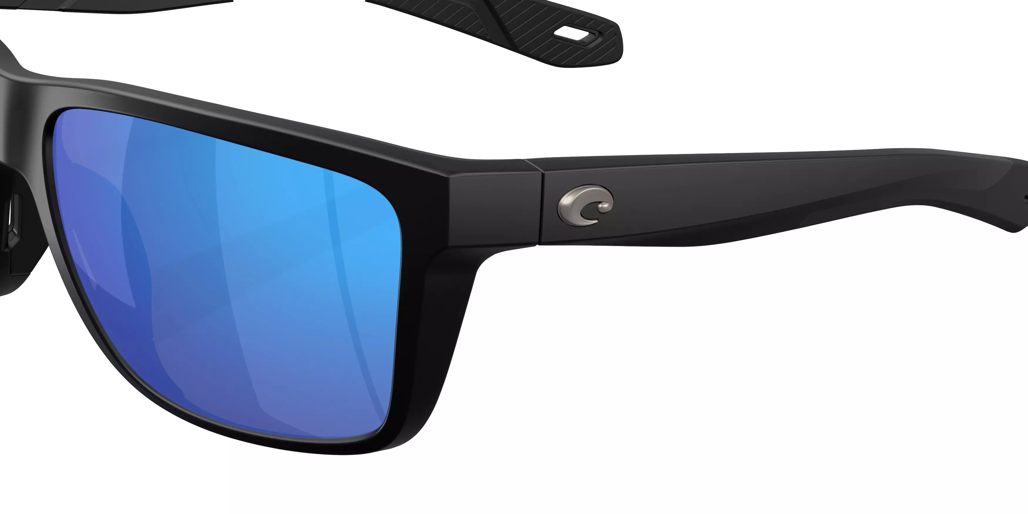 Costa Del Mar Broadbill II Blue Mirror 580G Polarized Sunglasses - Matte Black - BLACK/BLUE