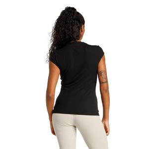 adidas Women's Seasonal Essentials Rib Cap-Sleeve T-Shirt - Black