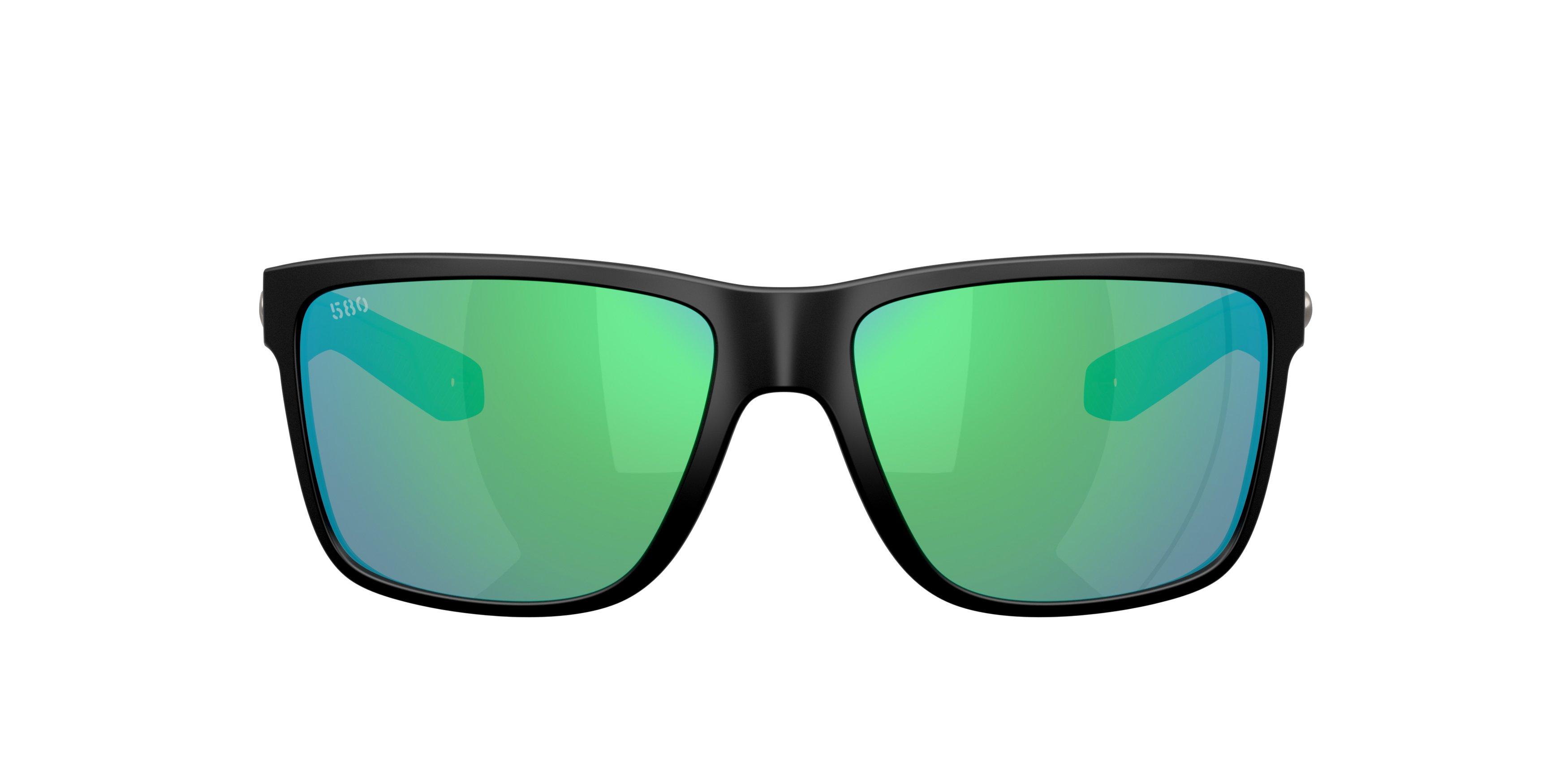 Costa Del Mar Broadbill II Green Mirror 580G Polarized Sunglasses - Matte Black - BLACK/GREEN Thumbnail View 2
