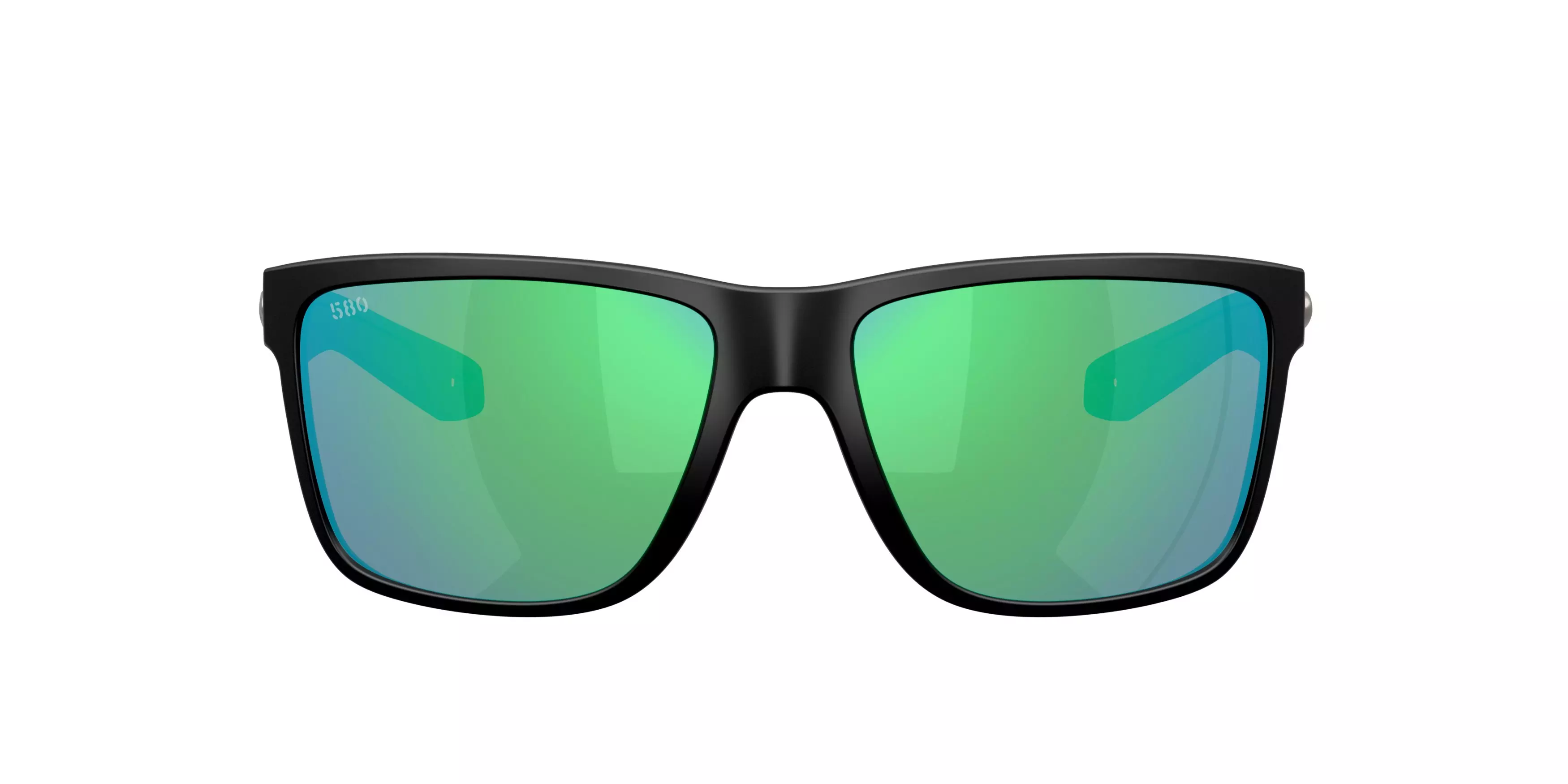 Costa Del Mar Broadbill II Green Mirror 580G Polarized Sunglasses - Matte Black - BLACK/GREEN