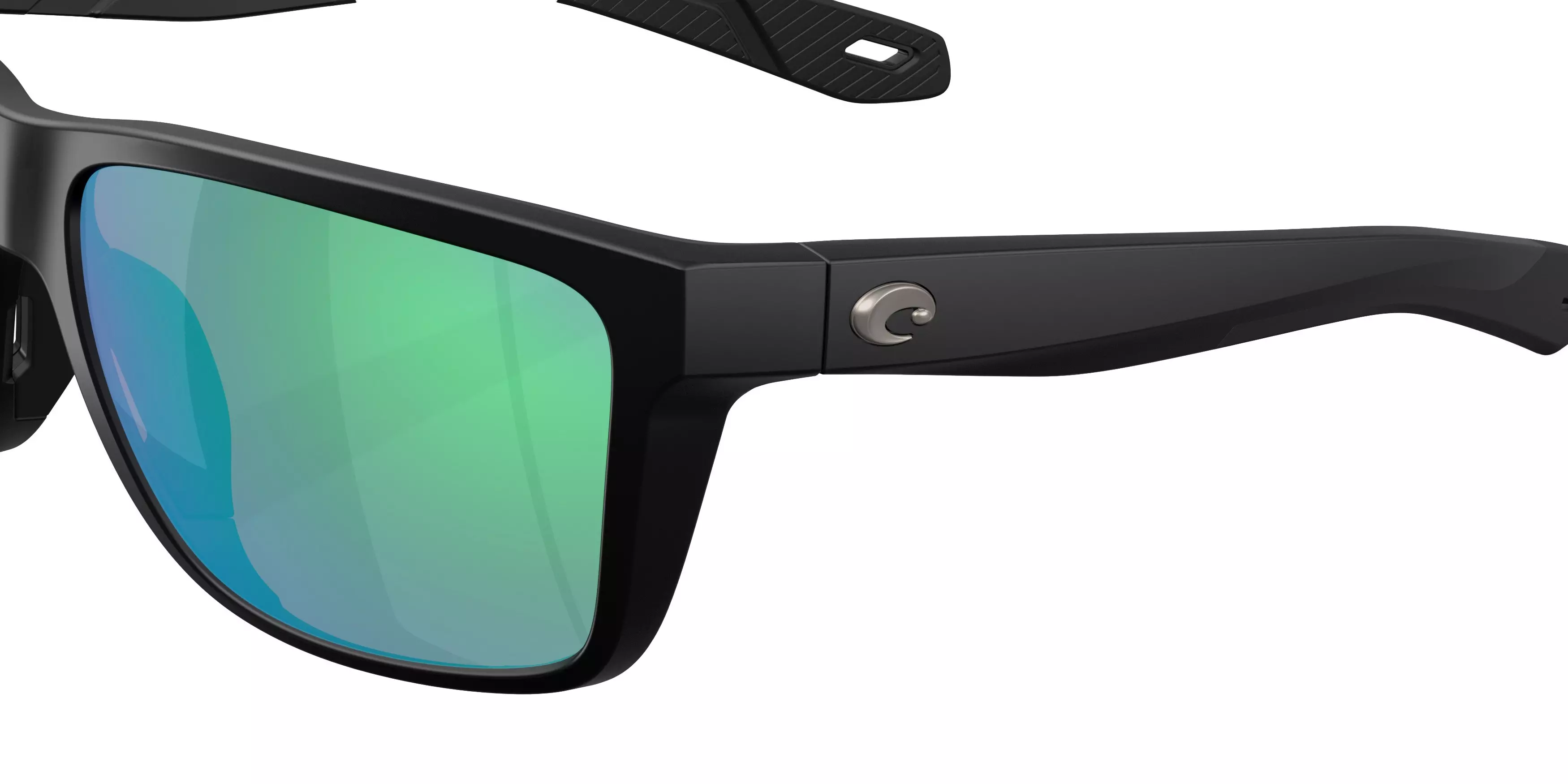 Costa Del Mar Broadbill II Green Mirror 580G Polarized Sunglasses - Matte Black - BLACK/GREEN