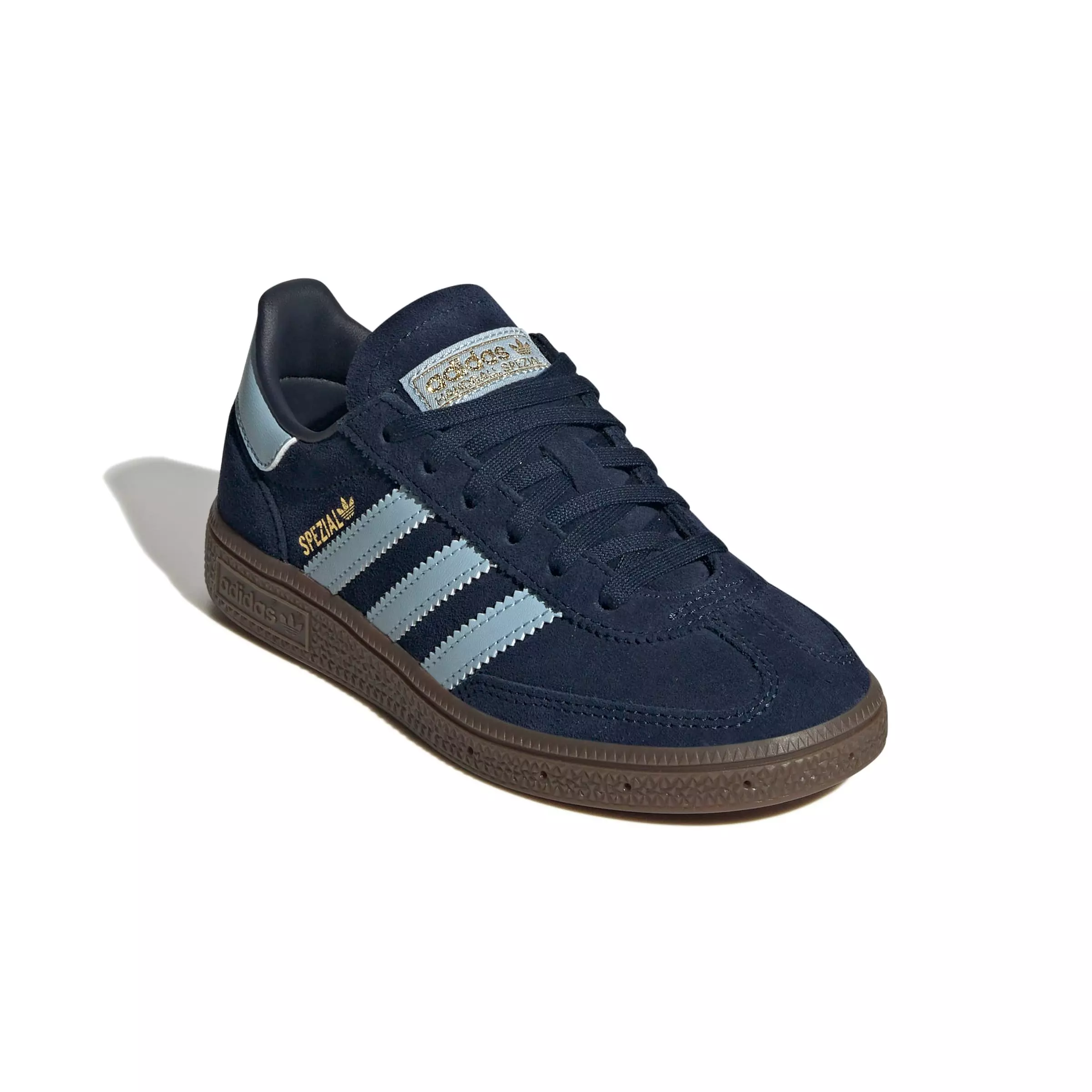 adidas Originals Handball Spezial "Collegiate Navy/Clear Sky/Gum 5" Preschool Boys' Shoe - NAVY/SKY/GUM